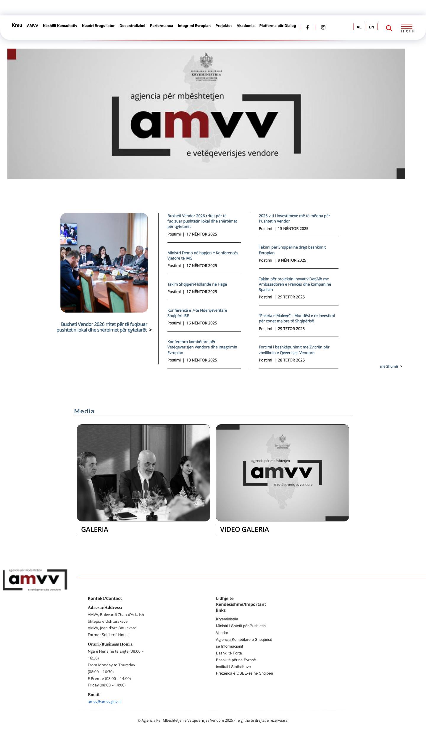 Agjencia Për Mbështetjen e Vetqeverisjes Vendore - Full Screenshot