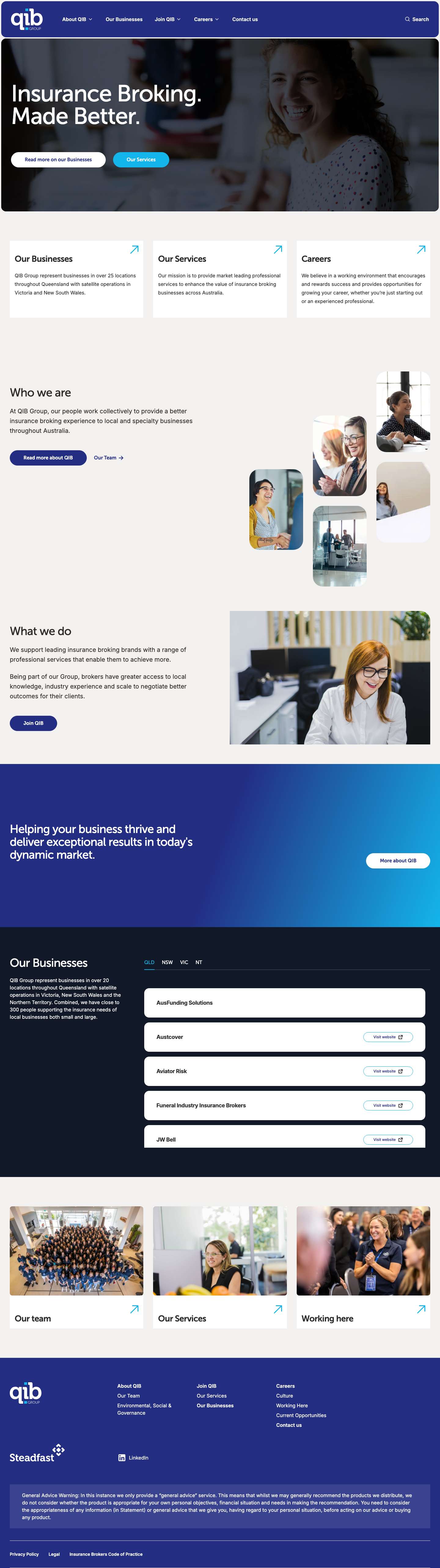 QIB Group | Insurance Broking. Made Better. - Full Screenshot