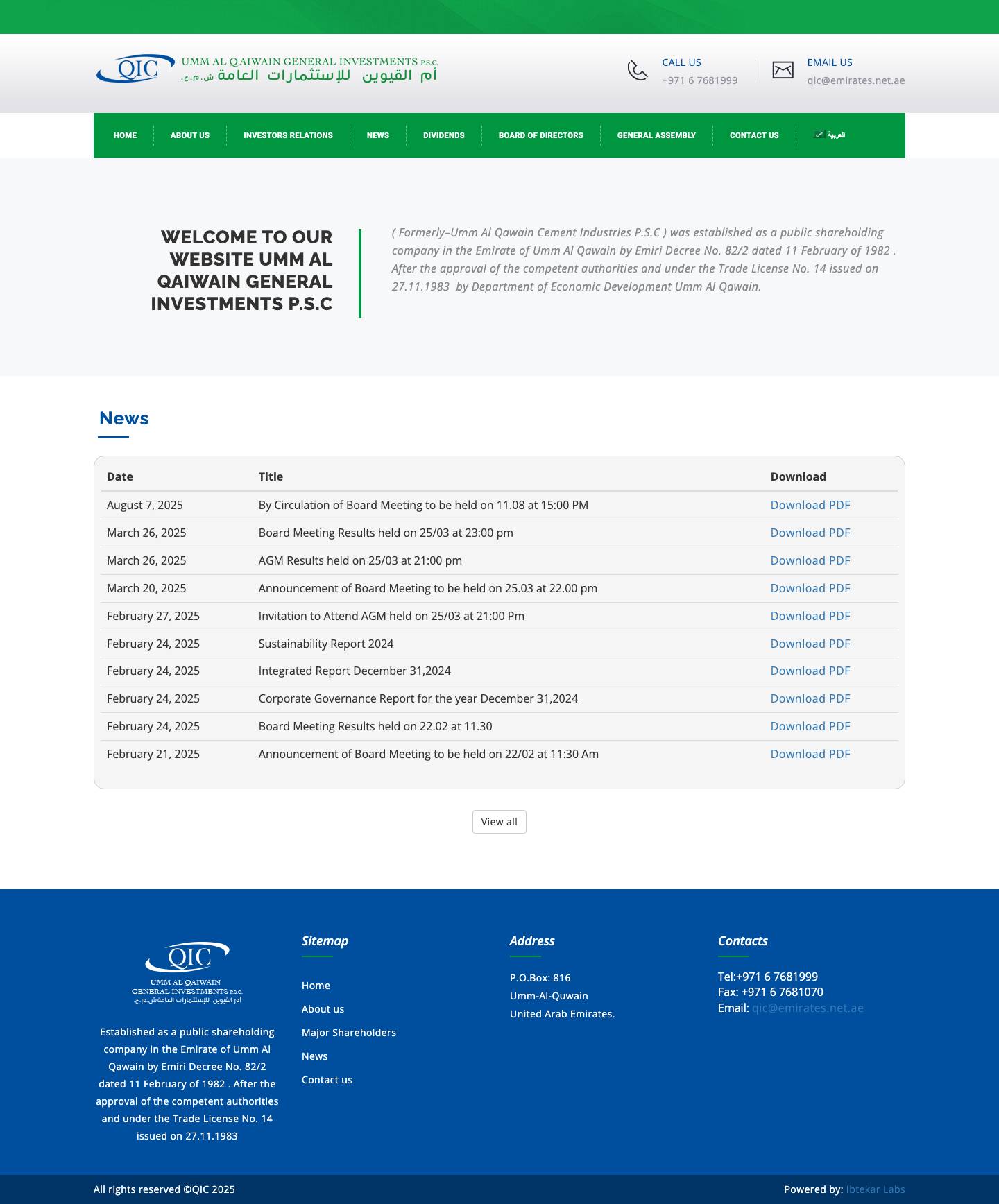 Home - QIC - Full Screenshot