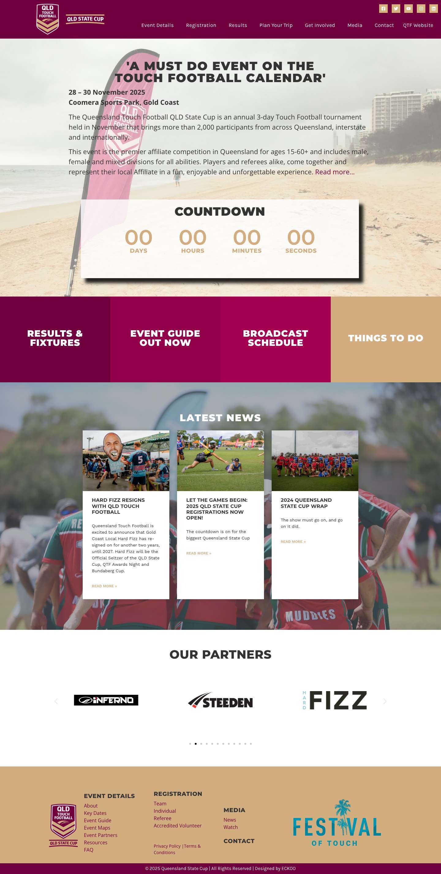 Queensland State Cup | Queensland Touch Football - Full Screenshot