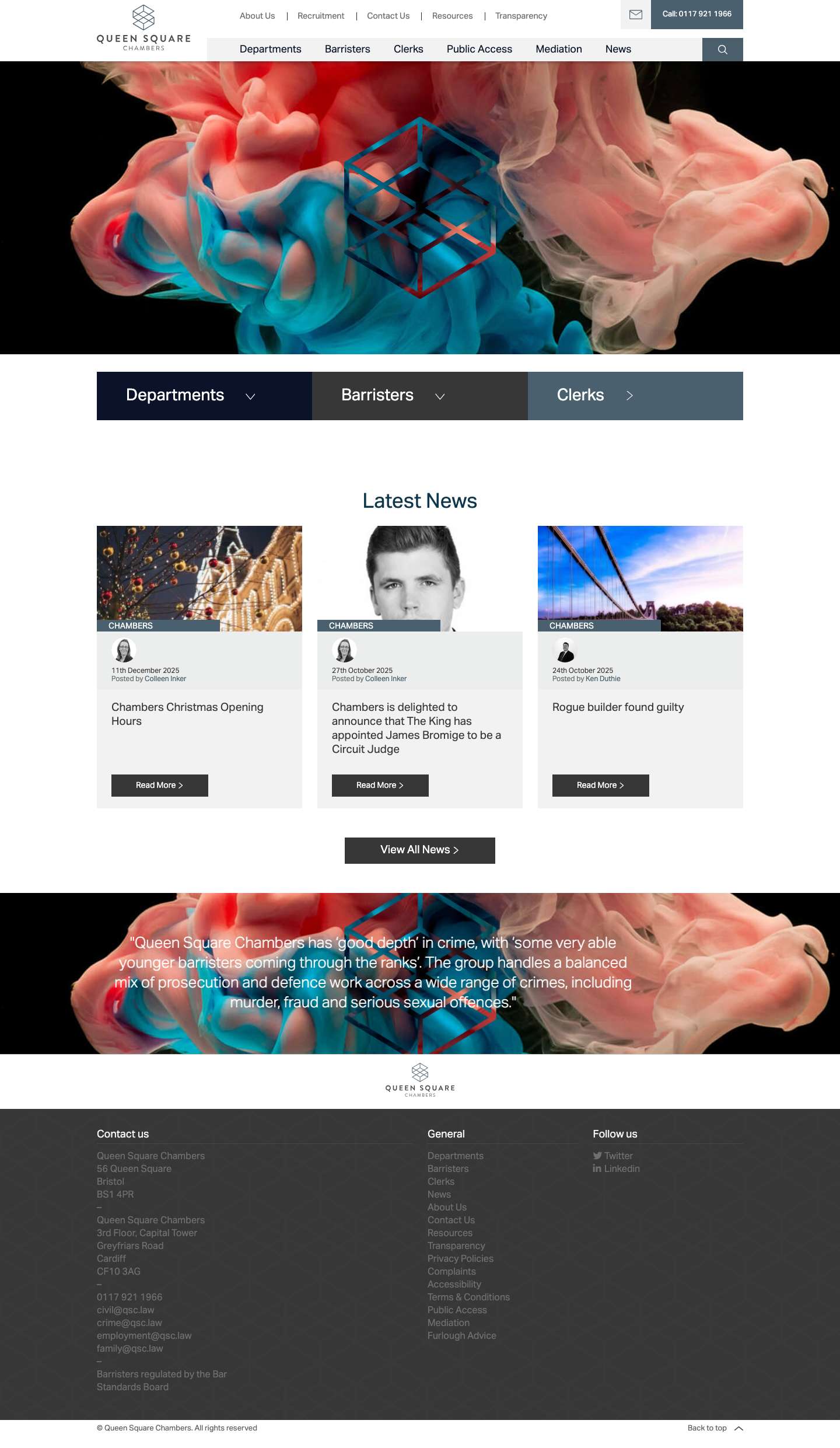 Queen Square Chambers - quality service, approachable attitude - Queen Square Chambers - Full Screenshot