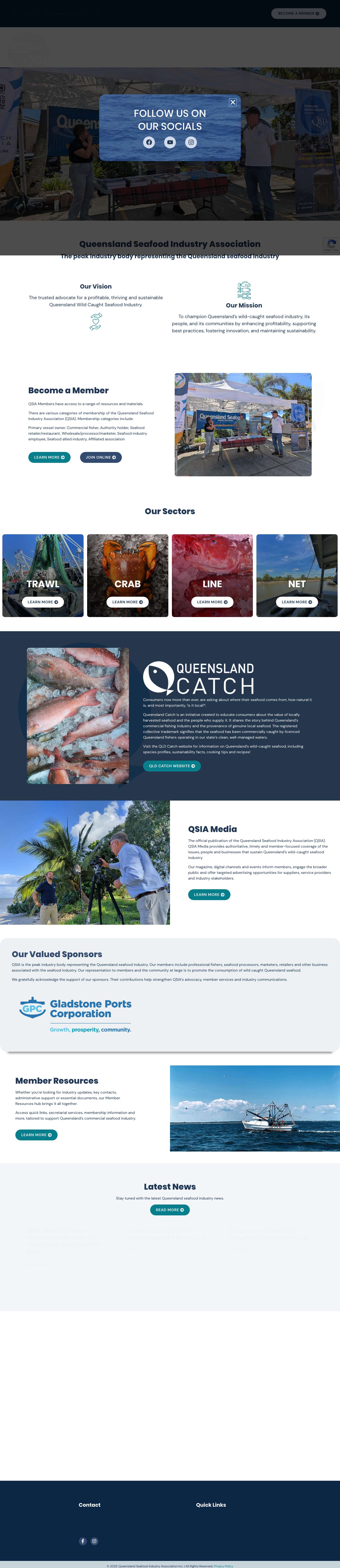Queensland Seafood Industry Association - Full Screenshot
