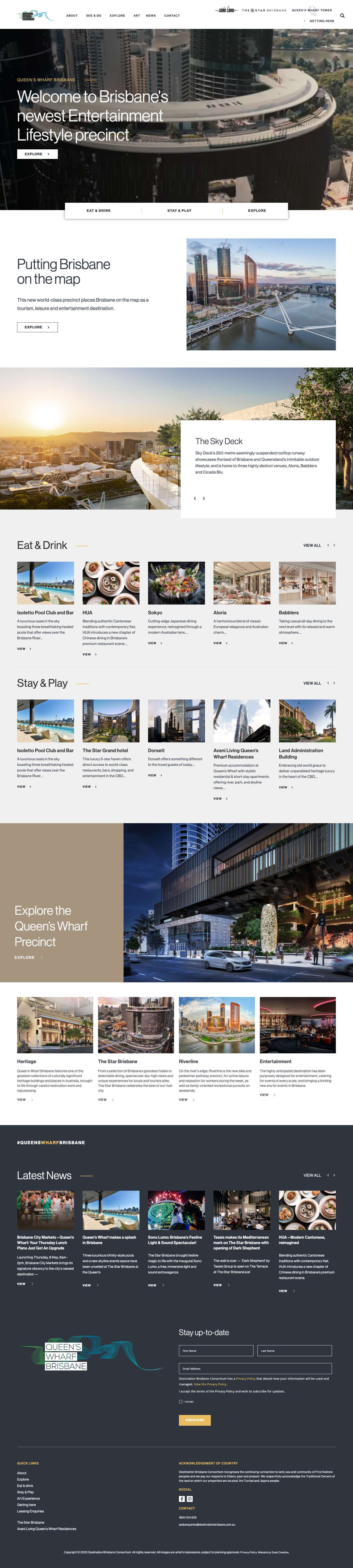 Queen's Wharf Brisbane - Brisbane's Newest Entertainment Lifestyle Precinct - Full Screenshot