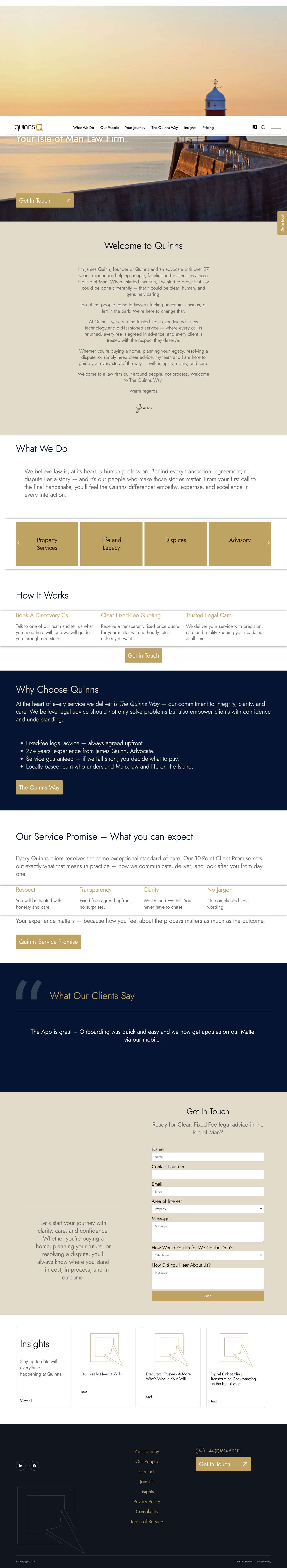 Law Firm | Quinns - Law Reimagined - Full Screenshot