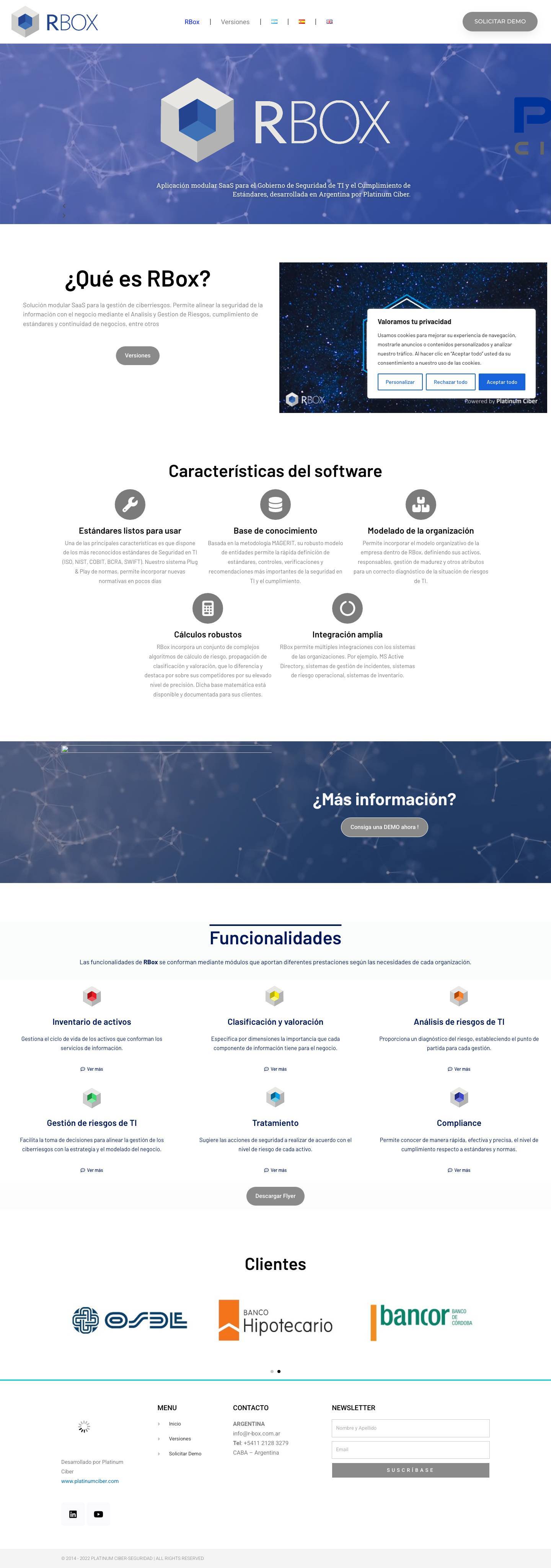Rbox - Solución de GRC - Full Screenshot