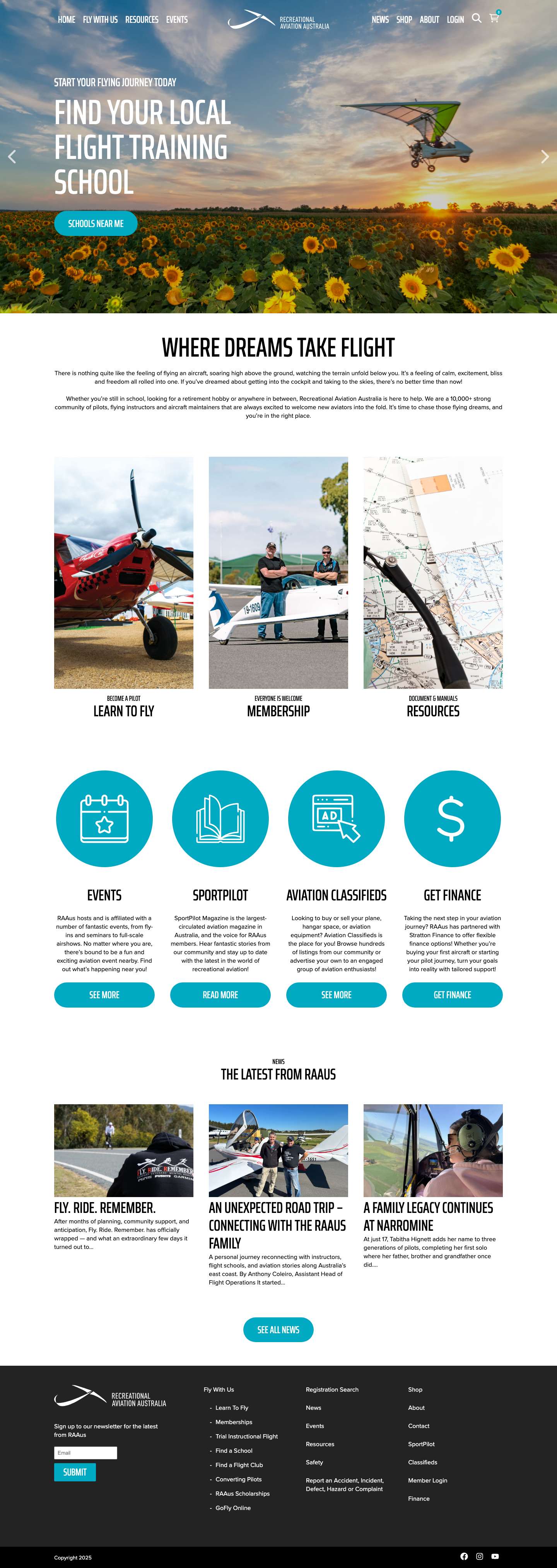 Recreational Aviation AustraliaRecreational Aviation Australia - Full Screenshot