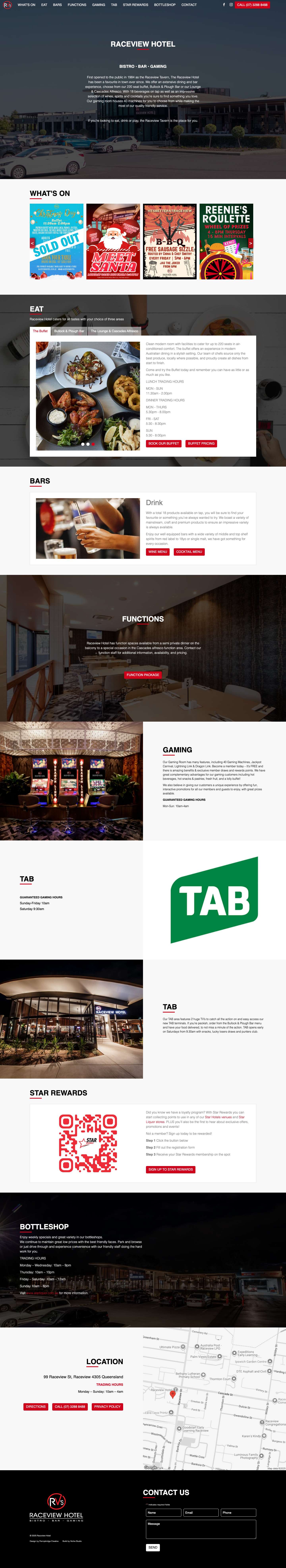 Home - Raceview Hotel - Full Screenshot