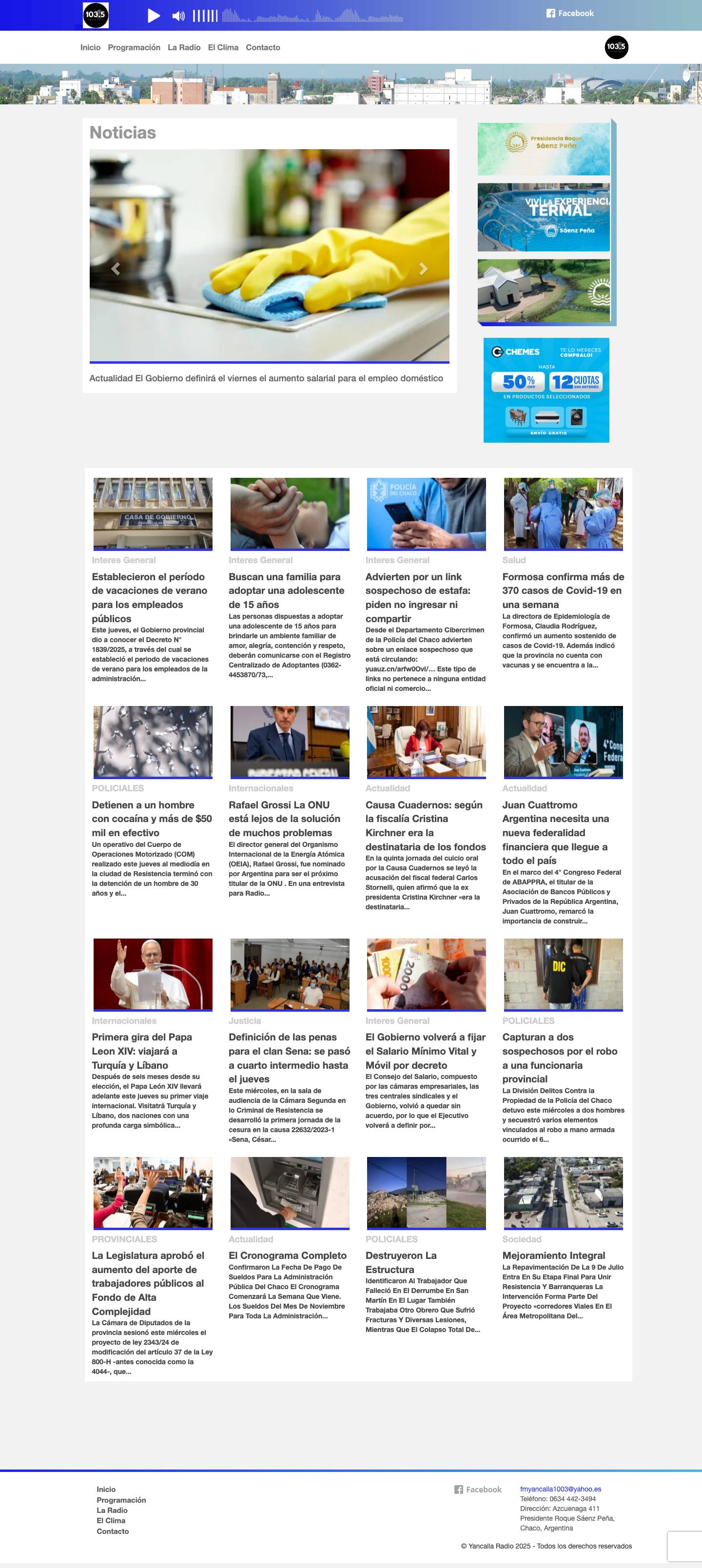 Home - Radio Yancallahttps://www.radioyancalla.com.ar - Full Screenshot