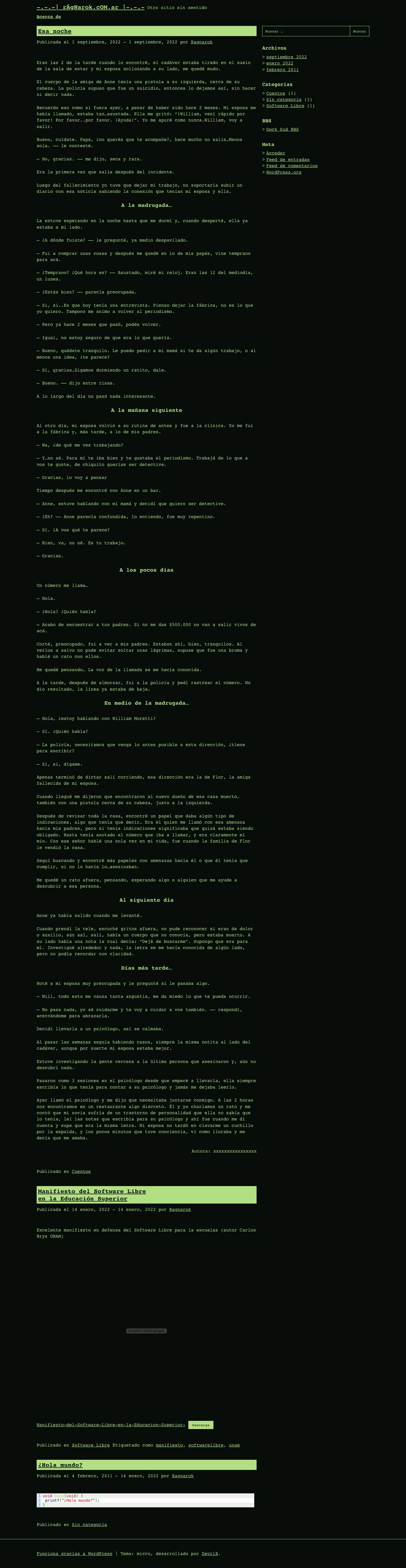-.-.-| rÁgNarok.cOM.ar |-.-.- – Otro sitio sin sentido - Full Screenshot