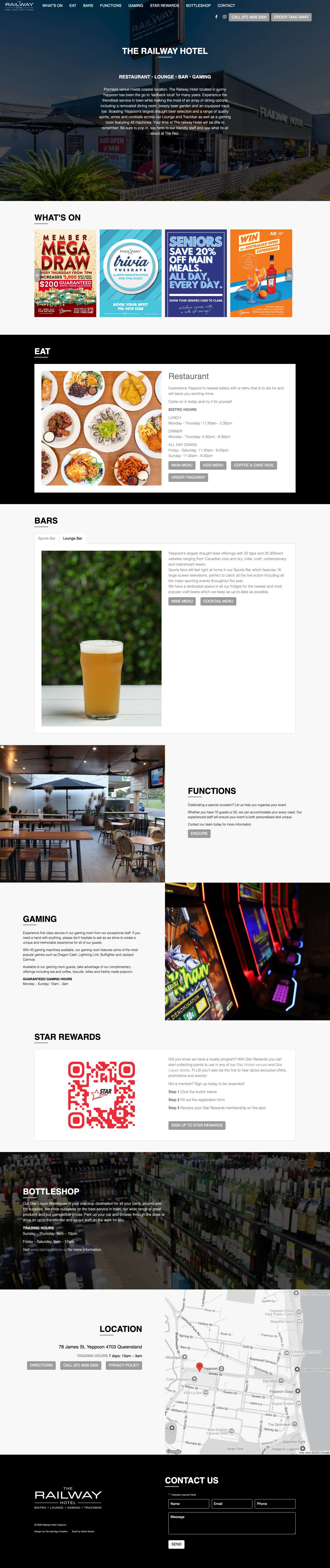 Home - Railway Hotel Yeppoon - Full Screenshot