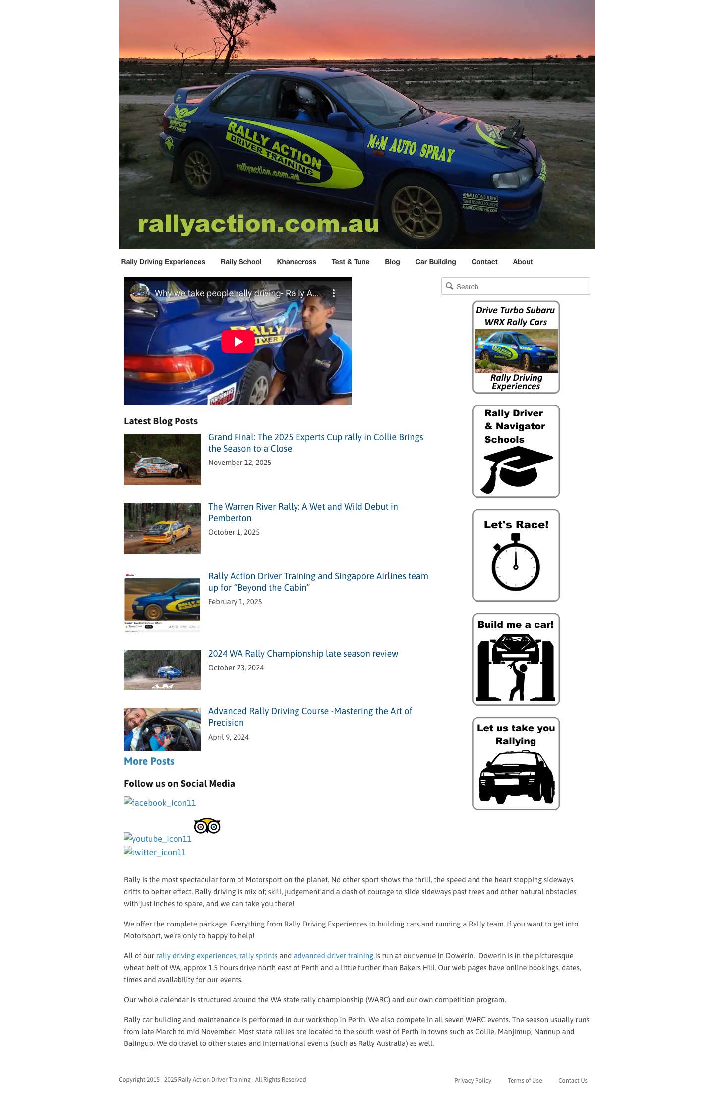 Rally Action Driver Training- Rally Driving in Perth - Full Screenshot