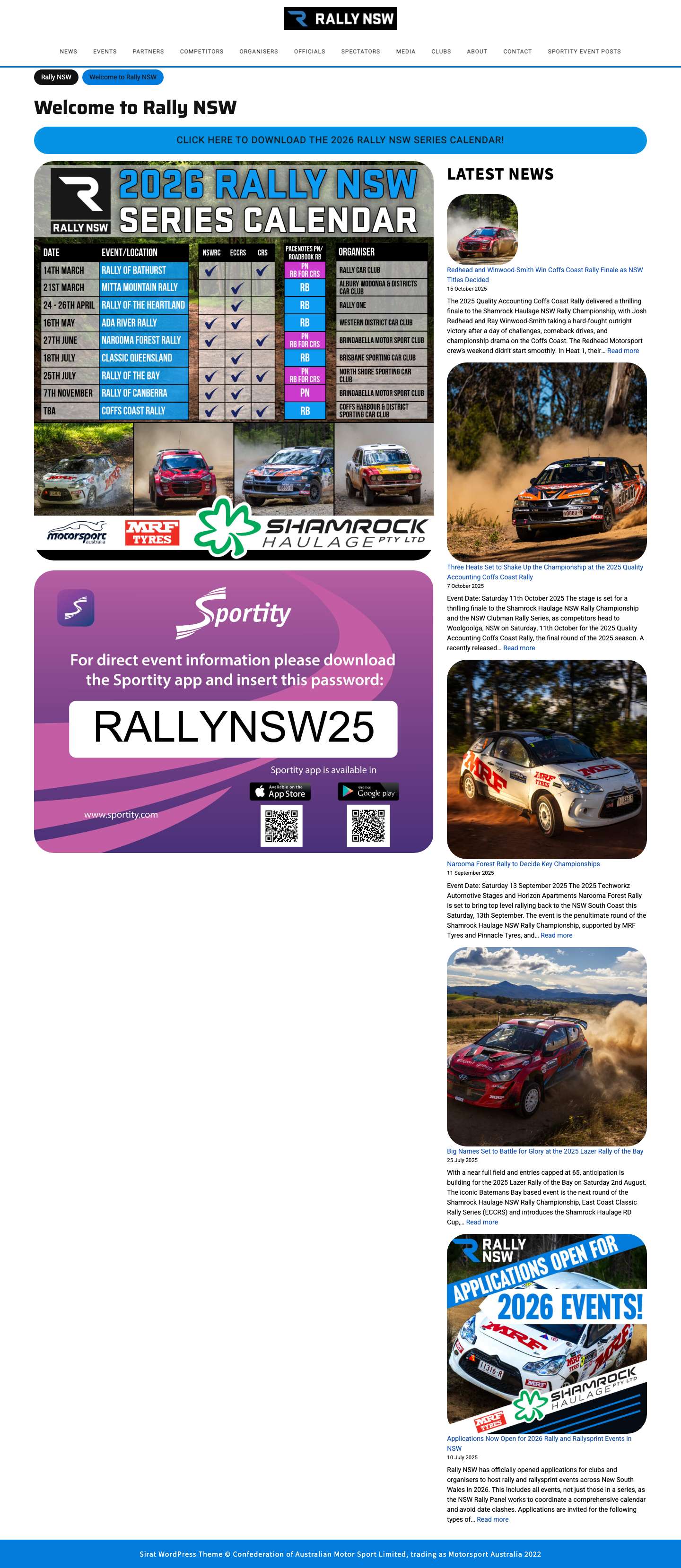 Welcome to Rally NSW - Rally NSW - Full Screenshot