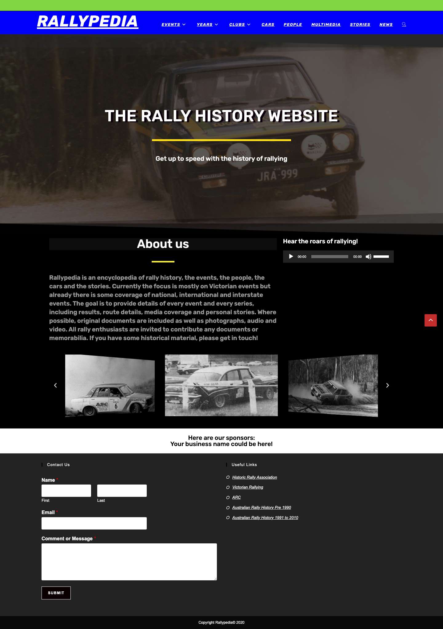 Home - Rallypedia - Full Screenshot