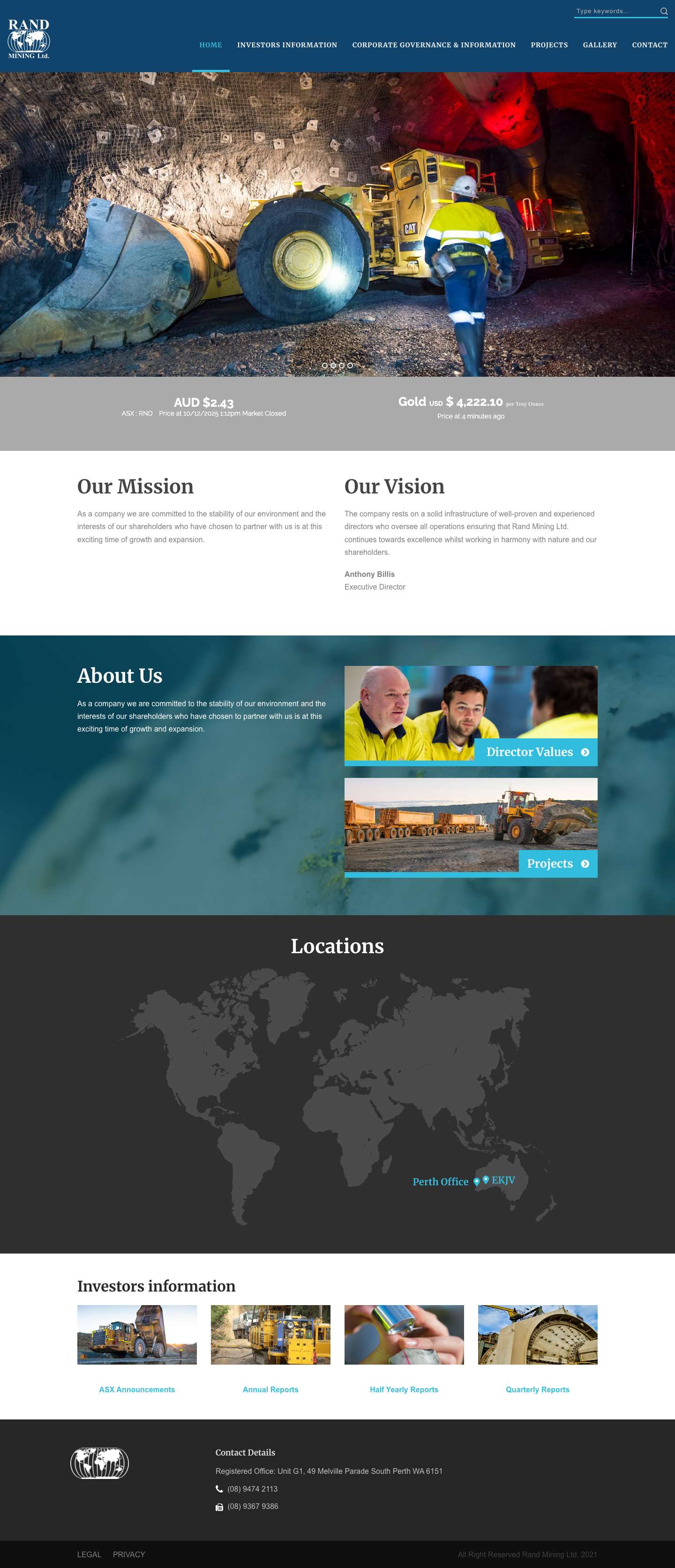 Rand Mining Limited - Full Screenshot