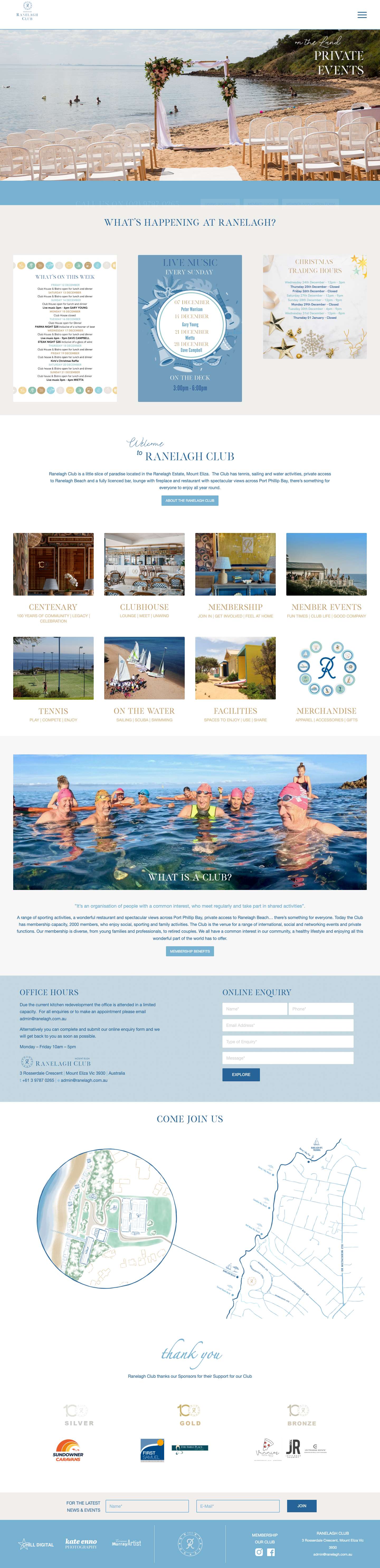 Welcome - Ranelagh Club - Full Screenshot