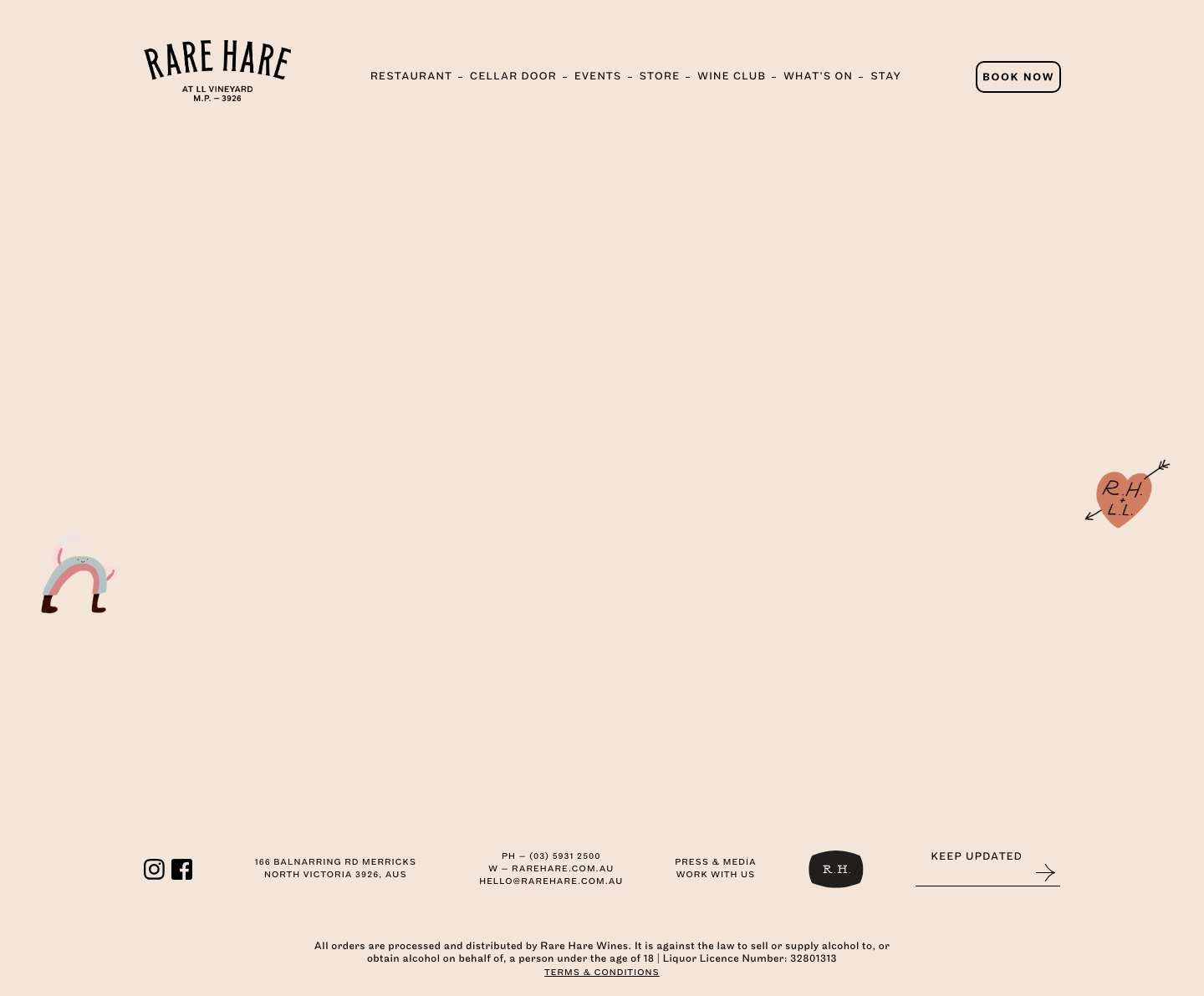 Rare Hare Wine & Food Store - Mornington Peninsula - Full Screenshot