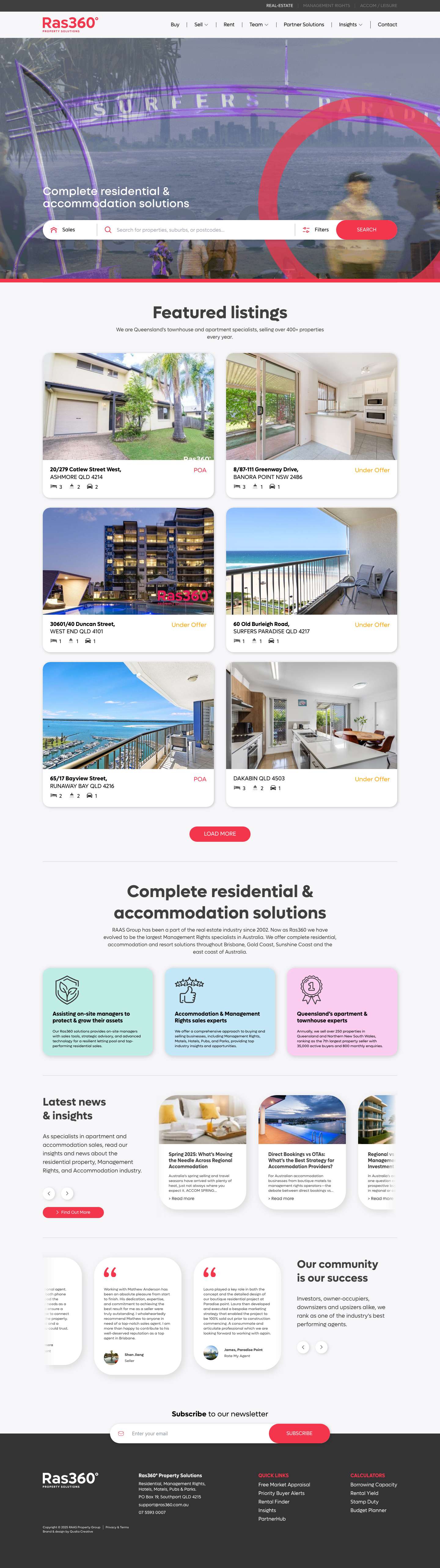 Ras360 Property Solutions | Complete Residential & Accommodation Solutions - Full Screenshot