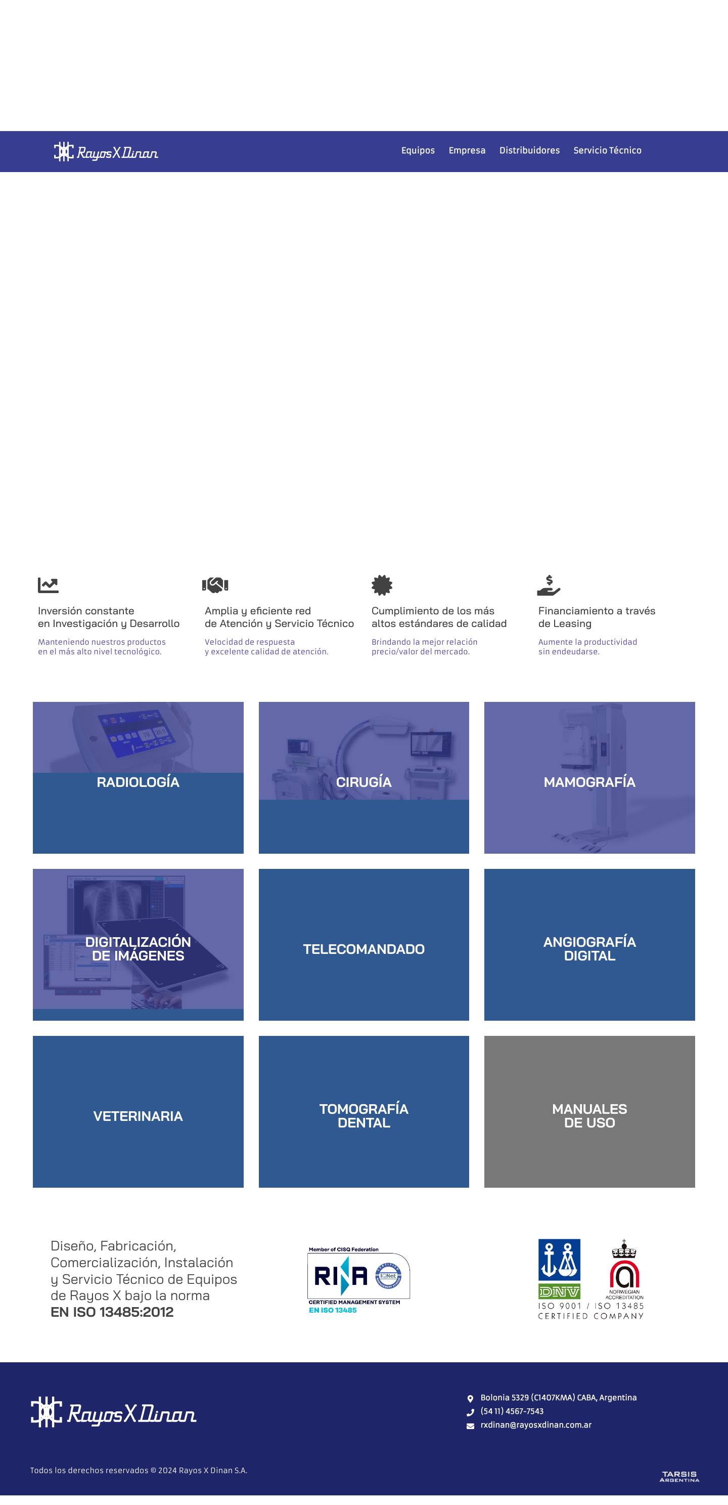 Inicio • Rayos X Dinan S.A. - Full Screenshot