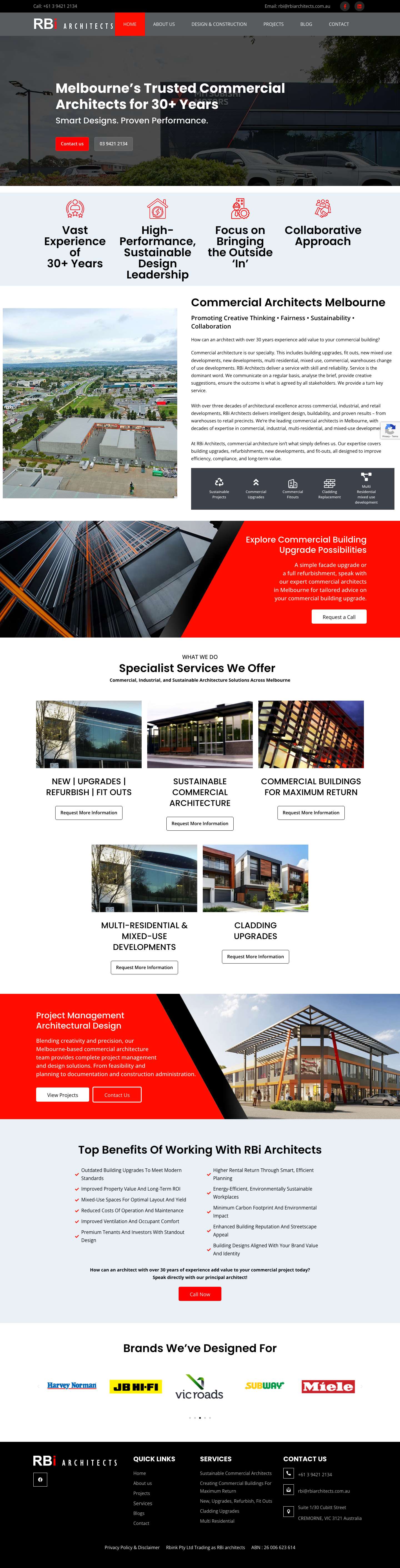 Commercial Architects Cremorne For Building Upgradation | RBI ArchitectsTile Pods - Full Screenshot