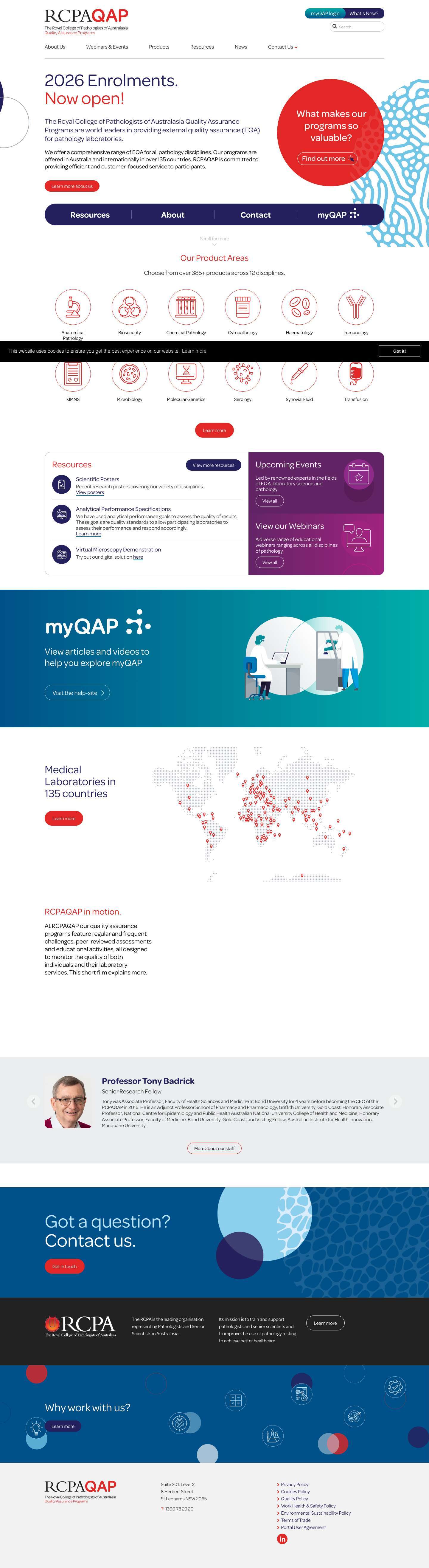 RCPAQAP - Welcome to RCPA Quality Assurance Programs : RCPAQAP - Full Screenshot