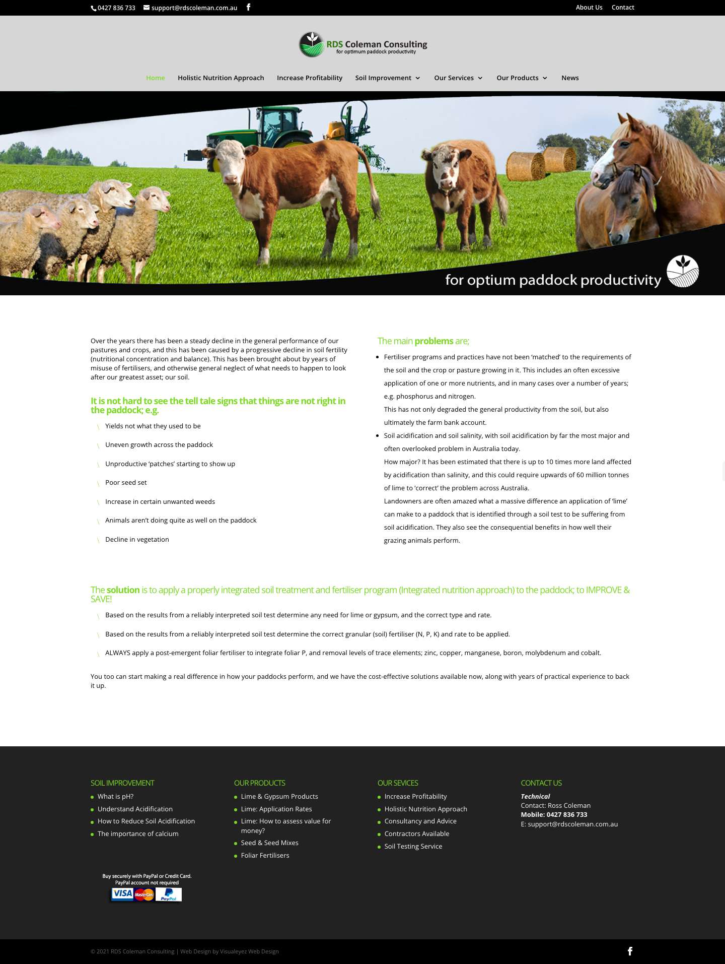 RDS Coleman Consulting | improving pasture & crop productivity - Full Screenshot