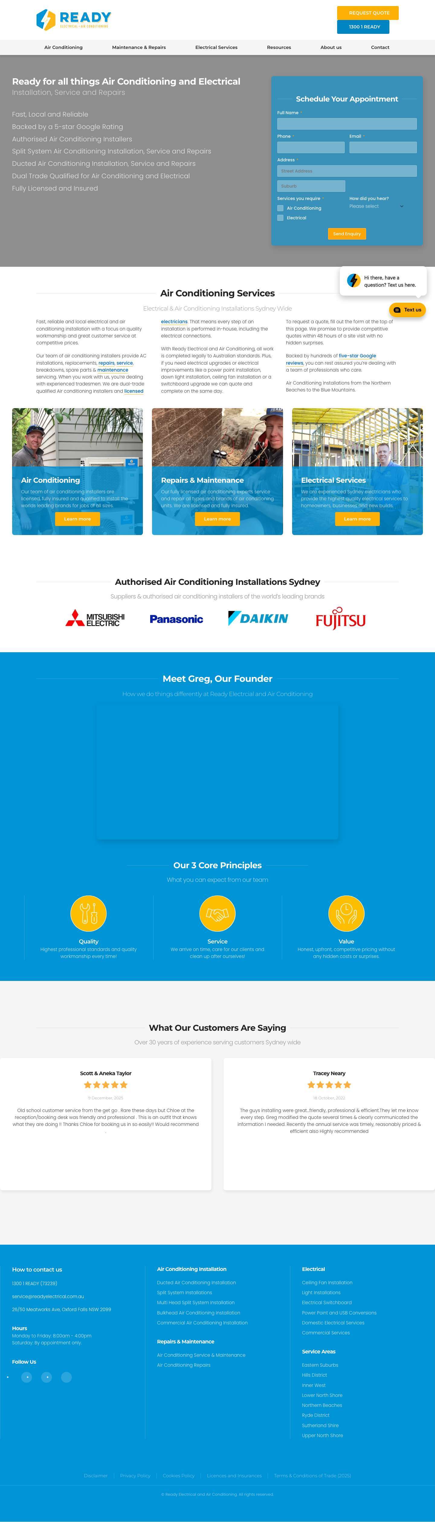 #1 for Reliable Air Conditioning Installation Sydney - Full Screenshot