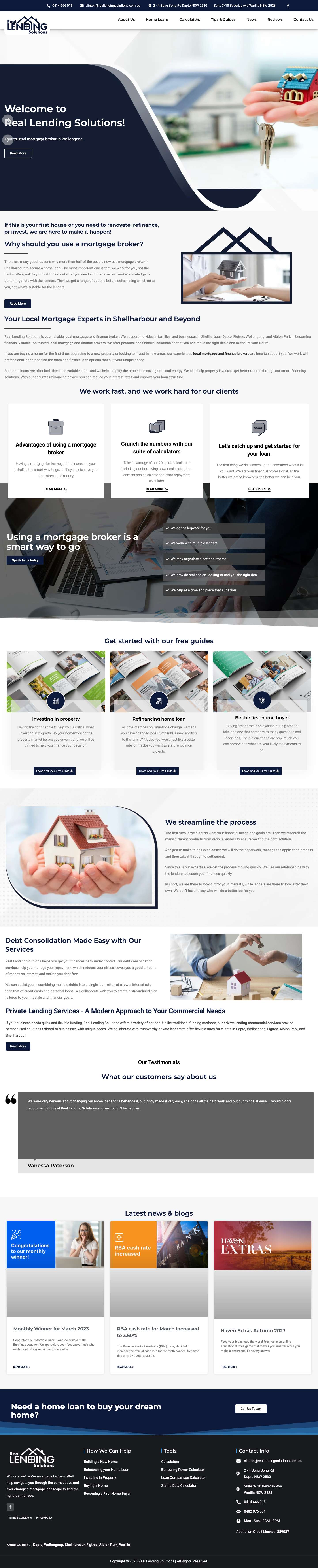 Mortgage Broker Wollongong | Finance Broker Shellharbour - Full Screenshot