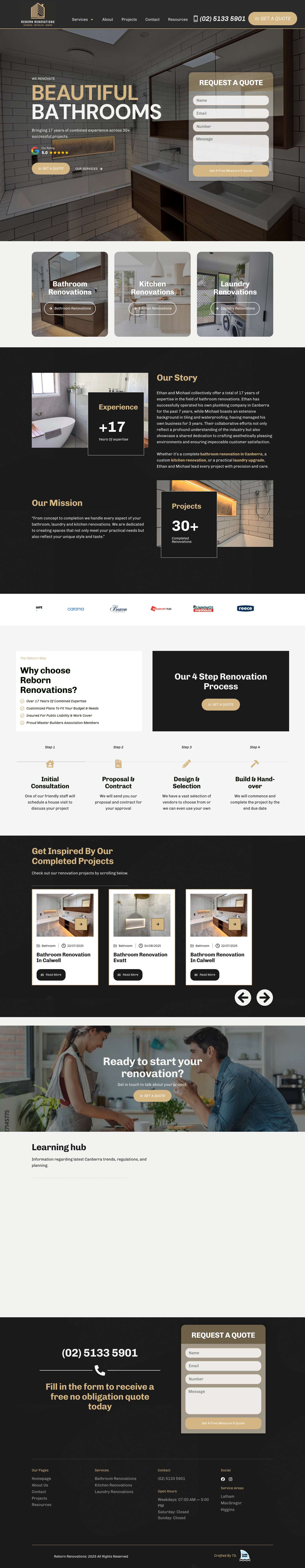 Reborn Renovations | Bathroom, Kitchen & Laundry - Full Screenshot
