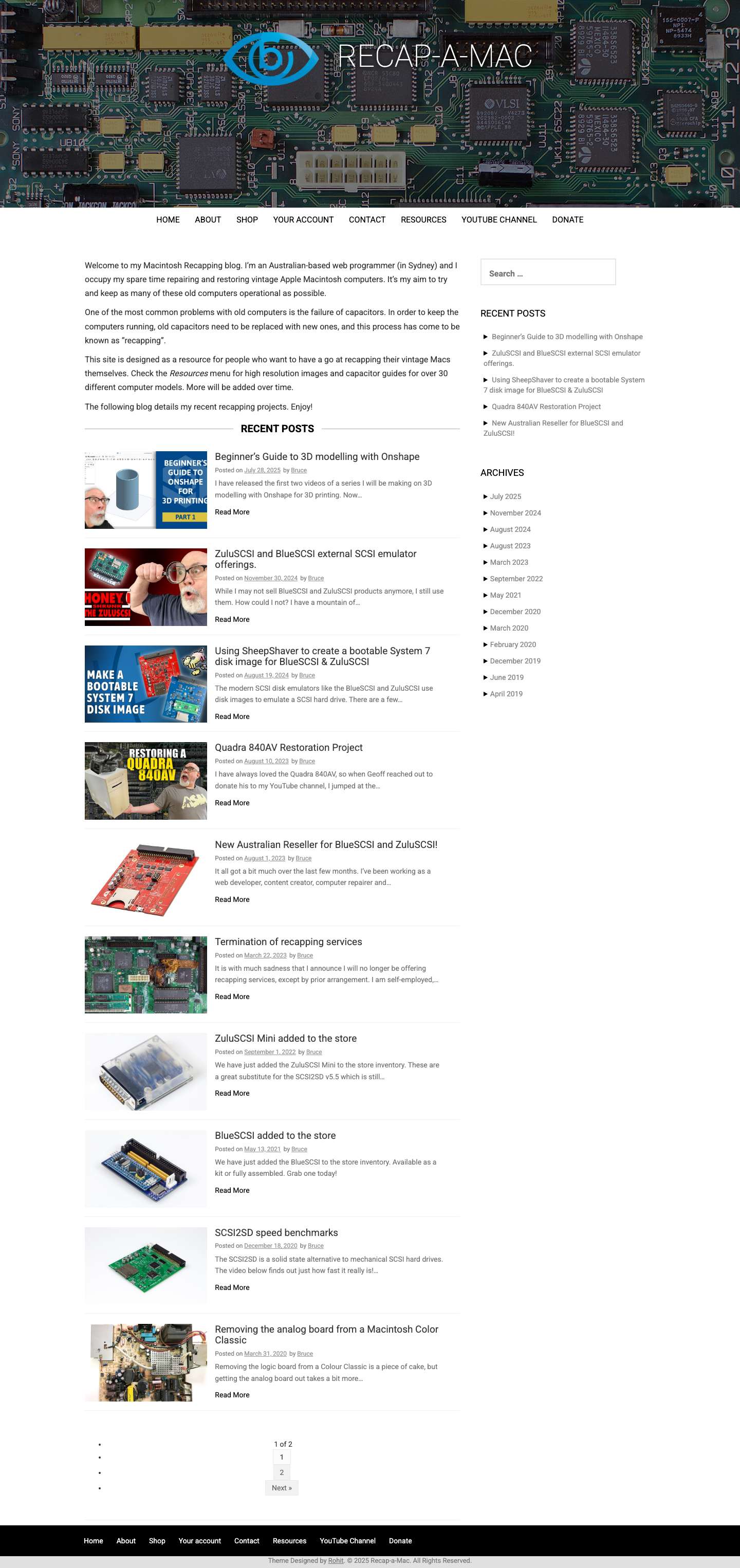 Home - Recap-a-Mac - Full Screenshot