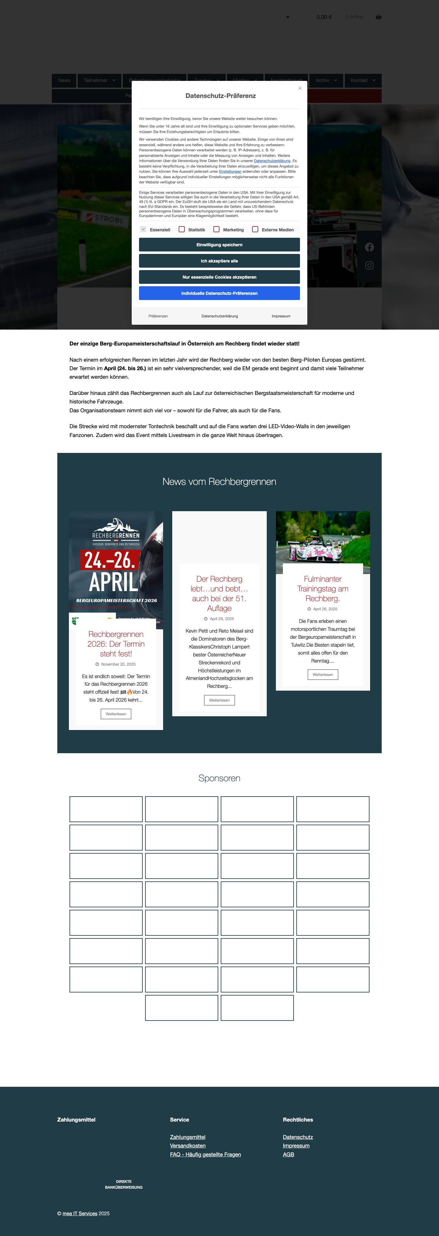 Startseite 🏎️ Rechbergrennen 2025 | Rechberg - Full Screenshot