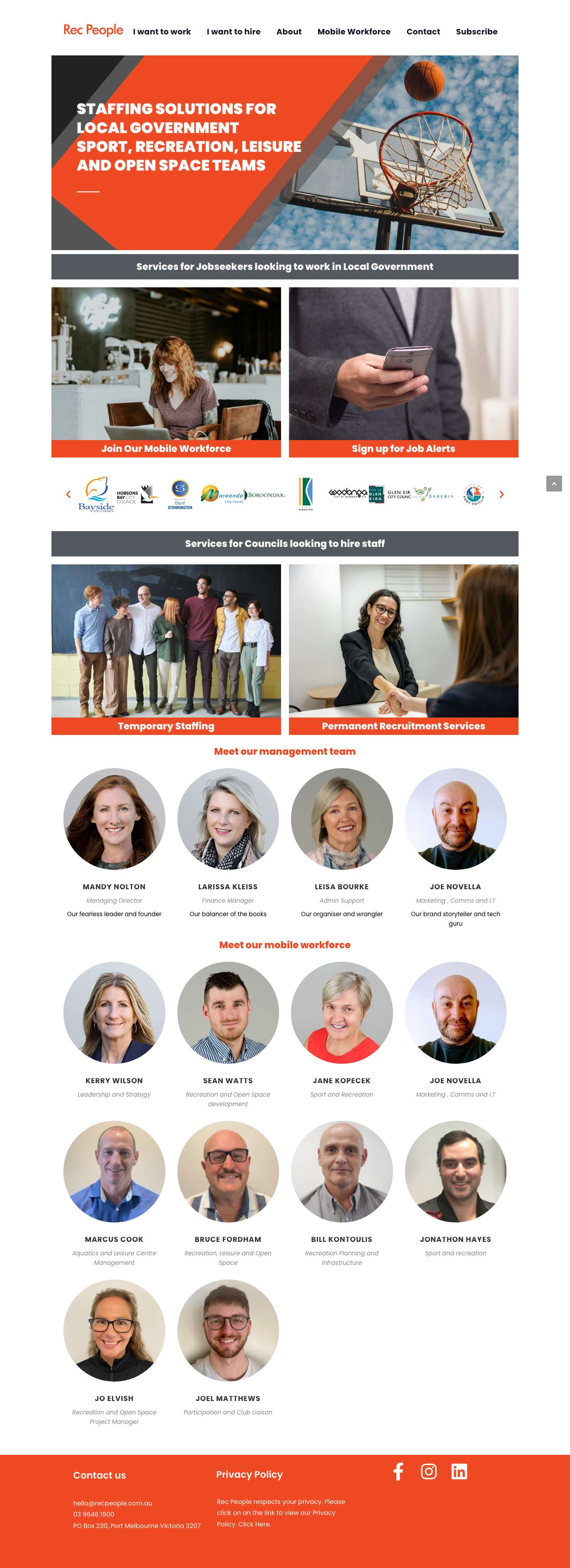 Home Page 2025 - Rec People - Full Screenshot