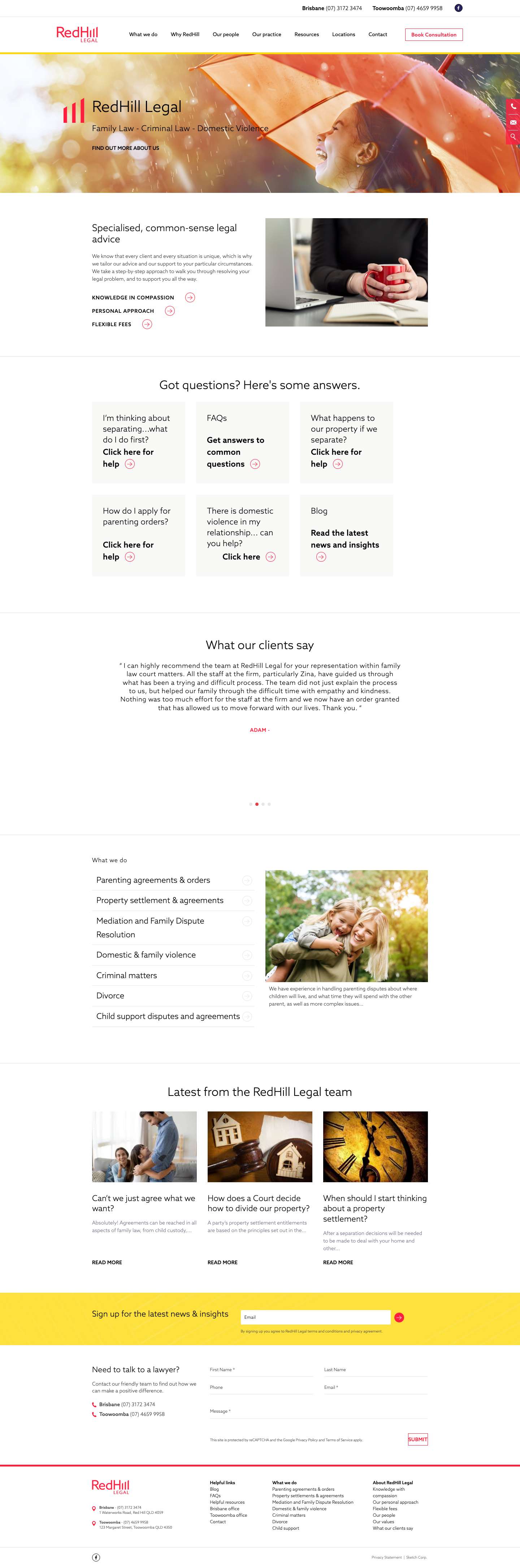 RedHill Legal - Full Screenshot