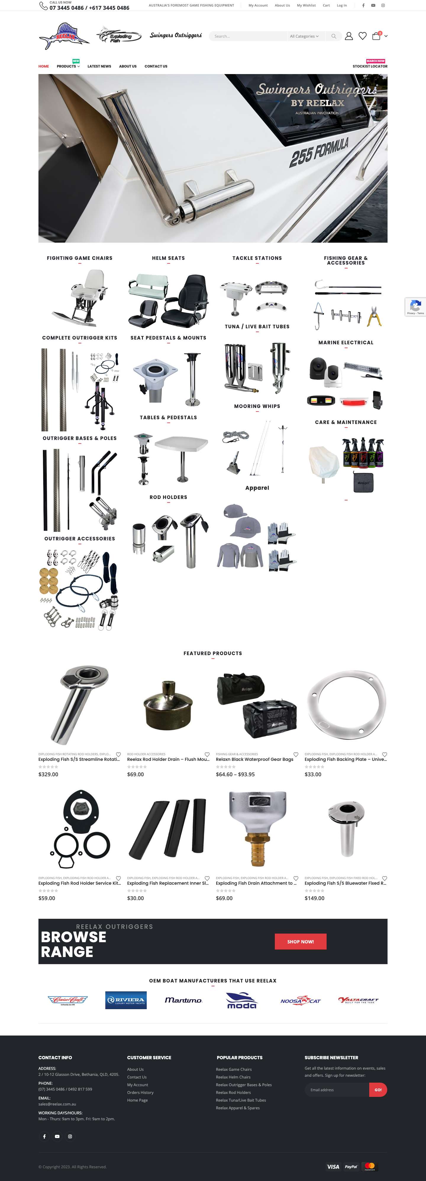 Home - Reelax Marine & Gamefishing - Full Screenshot