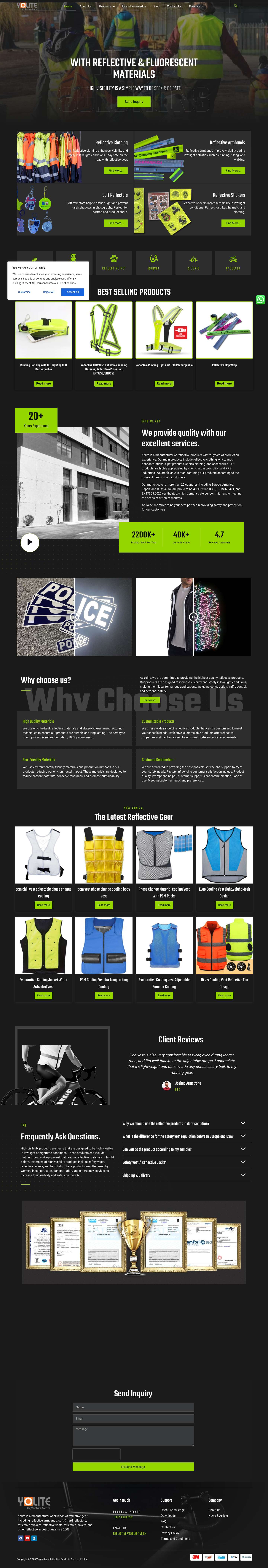 Reflective Slap Wrap, Soft Reflector, Reflective Clothing Supplier | Yolite - Full Screenshot