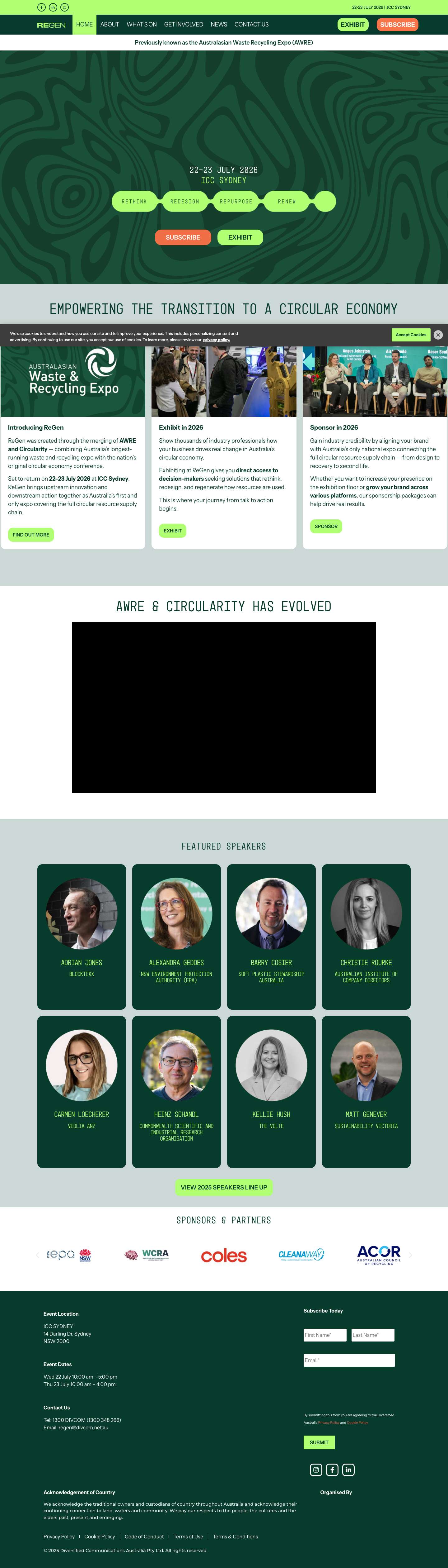 Homepage - ReGen - Full Screenshot