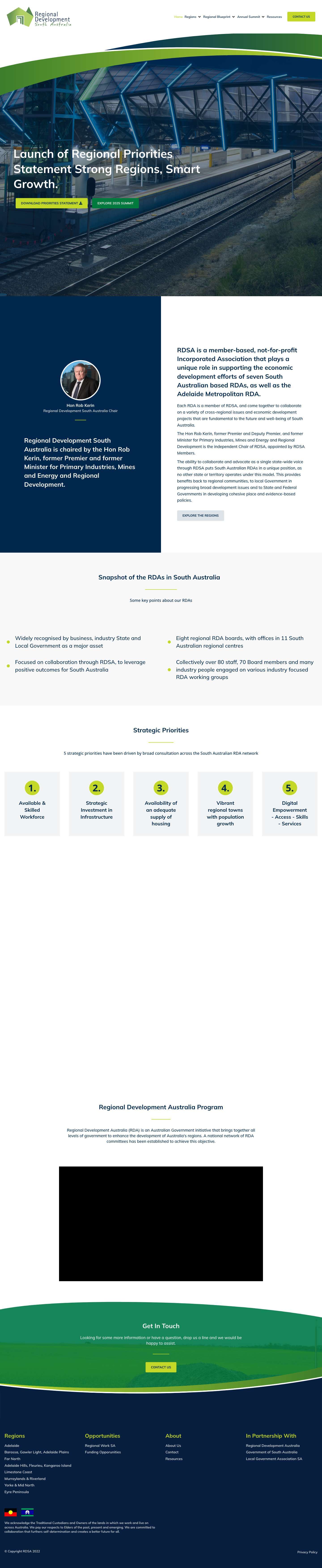 Regional Development South Australia | Supporting Our Regions - Full Screenshot