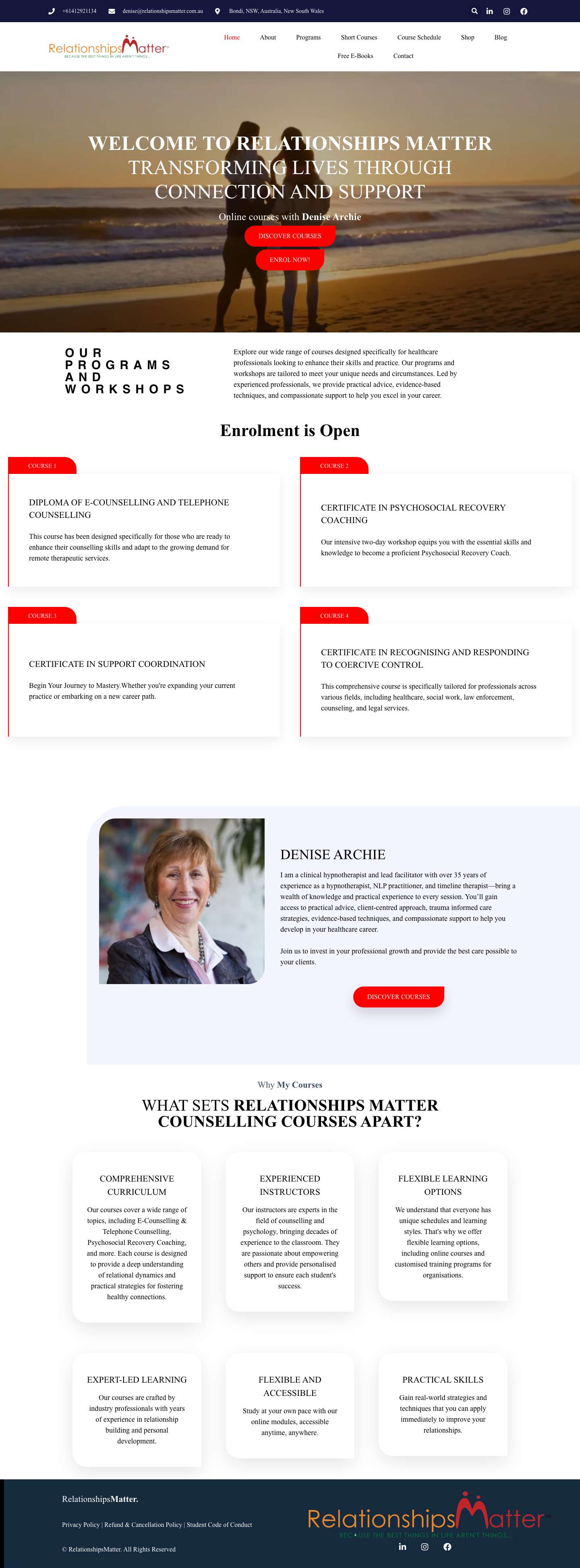 Tailored Courses & Workshops for Healthcare Professionals - Full Screenshot