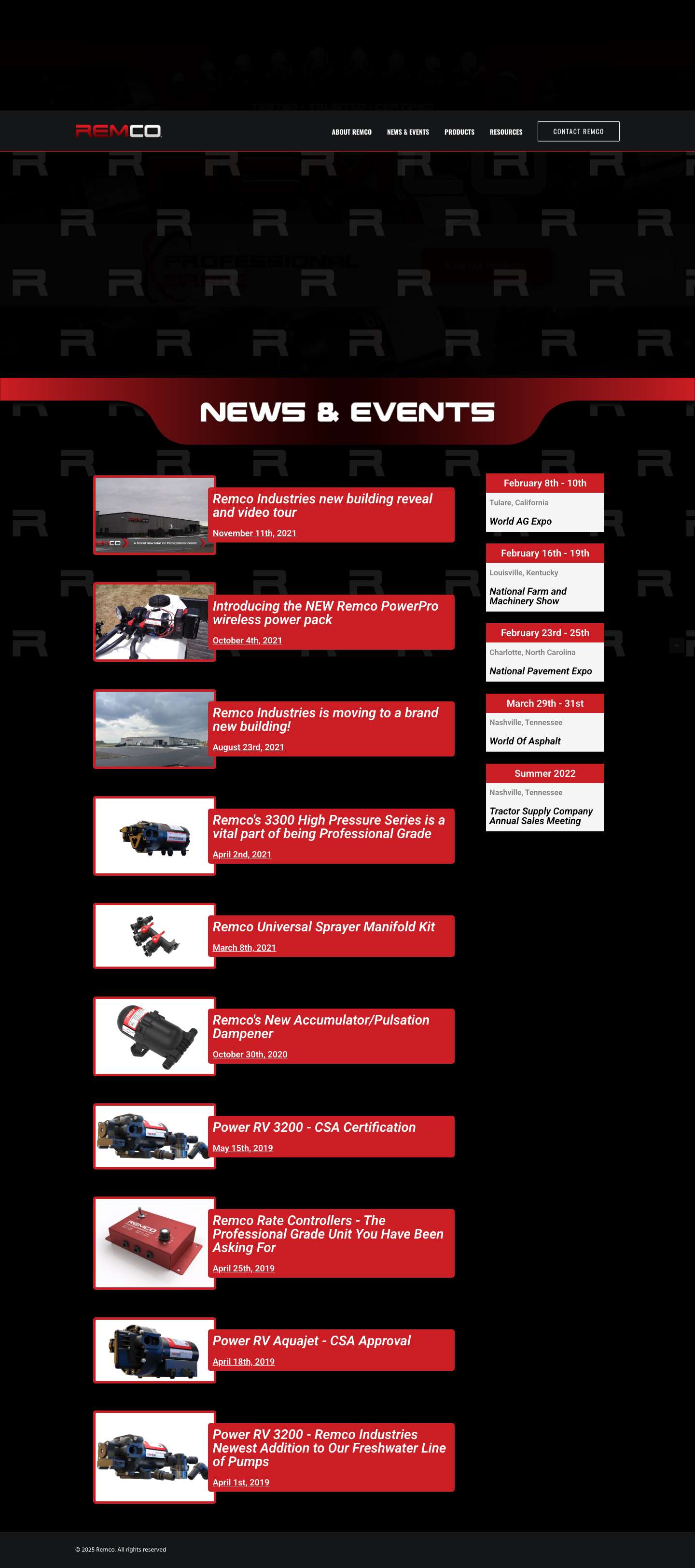 Remco – The #1 name in pump equipment - Full Screenshot