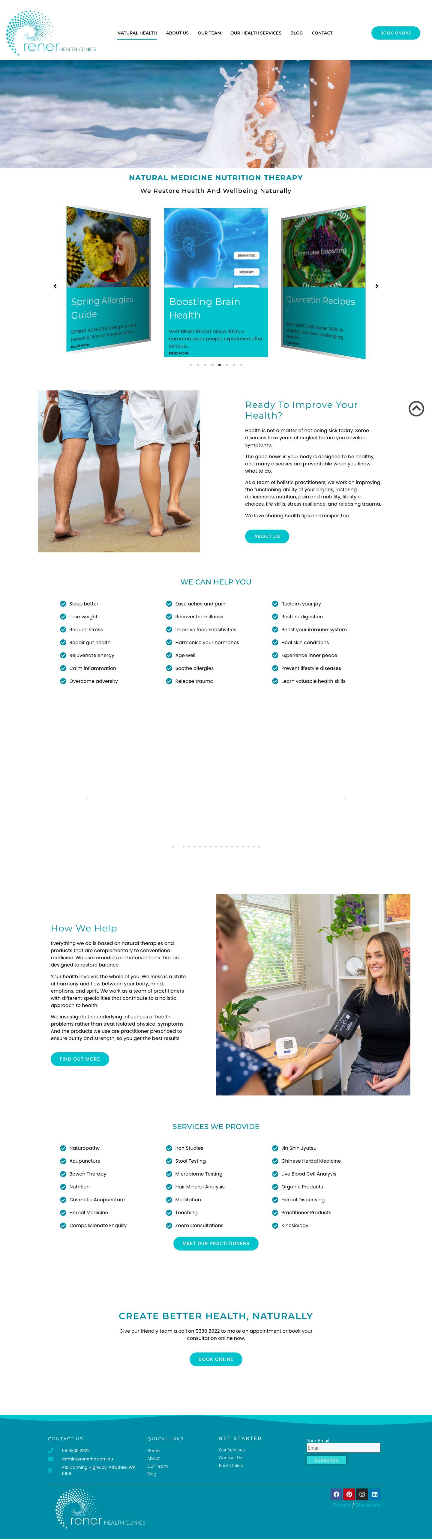 Natural Health - Rener Health Clinics - Full Screenshot