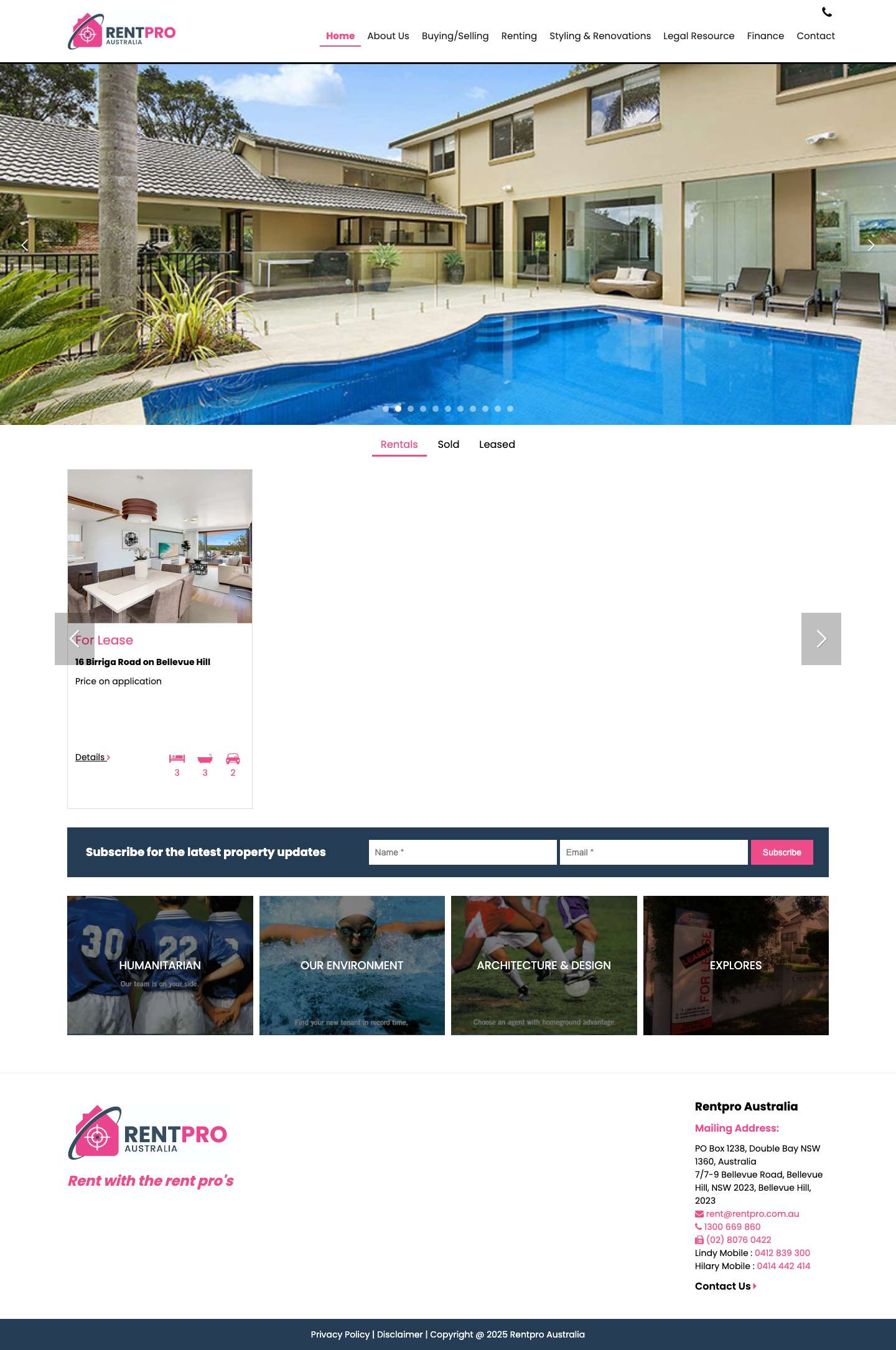 Rentpro | Real Estate Agent and Property Managers - Full Screenshot