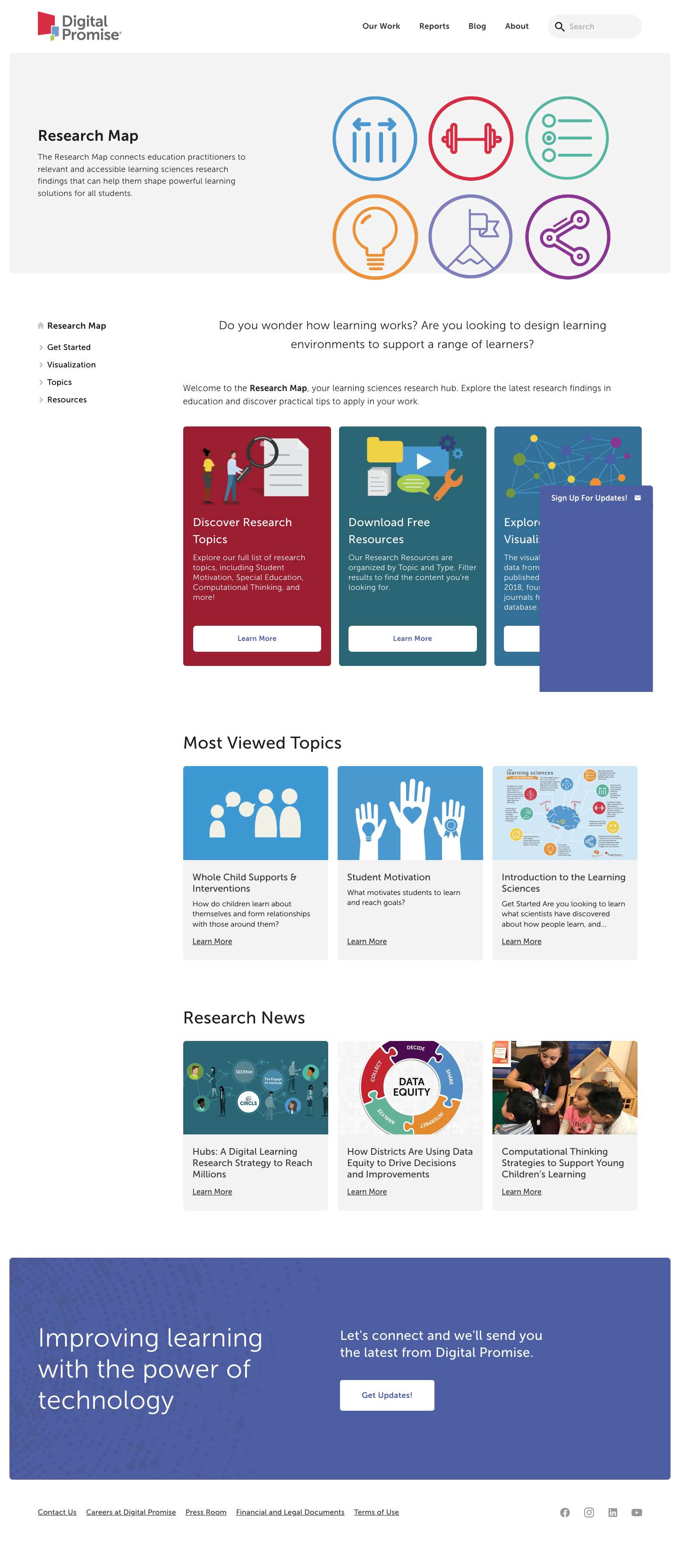 Research Map – Digital Promise - Full Screenshot