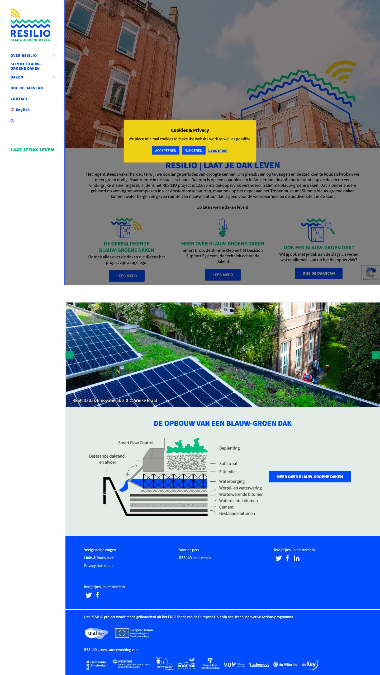 RESILIO - Het slimme daken project in Amsterdam - Full Screenshot