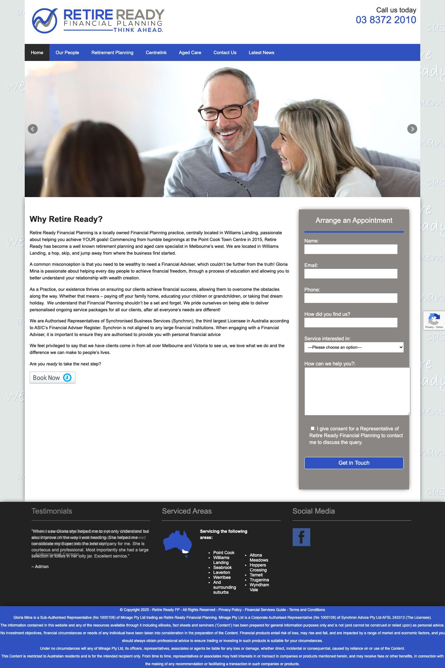 Retire Ready Financial Planning - Full Screenshot