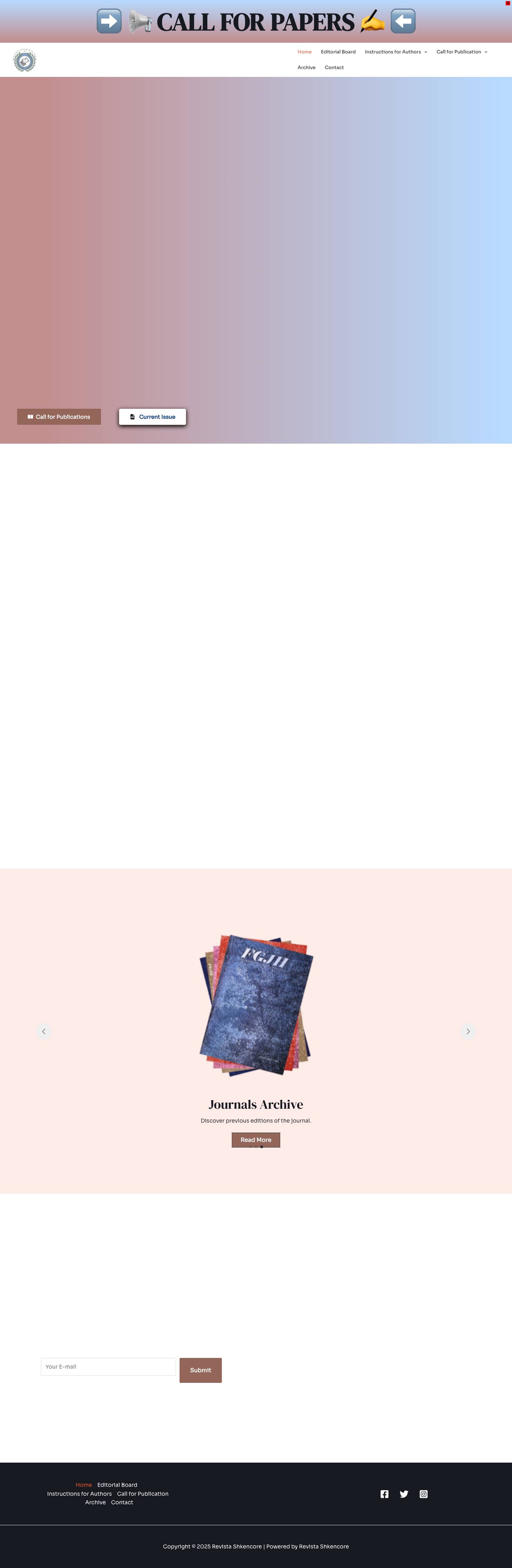 Revista Shkencore - Full Screenshot