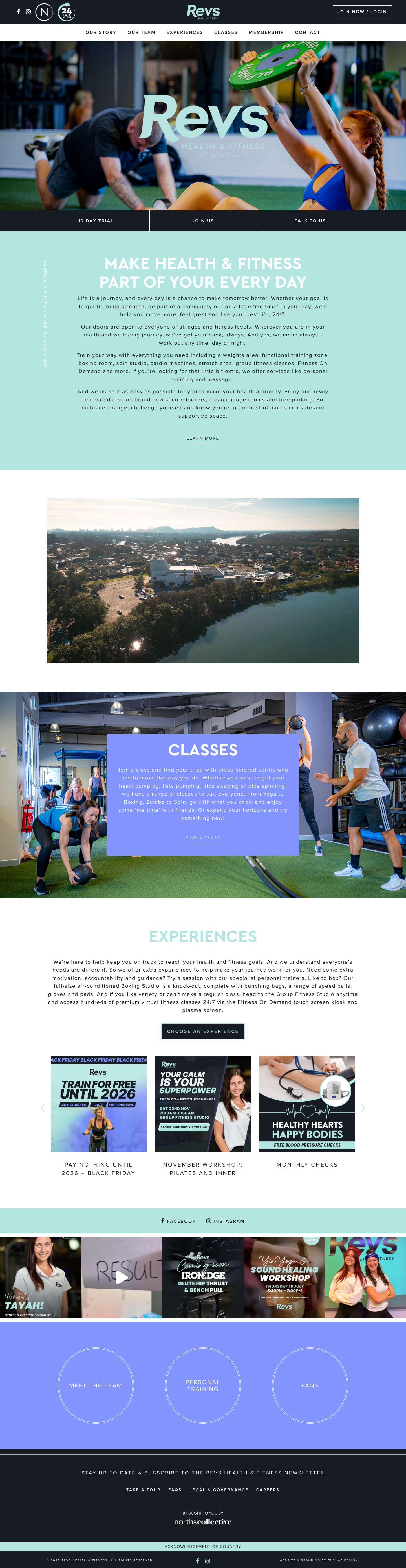 Home - Revs Health and Fitness - Full Screenshot