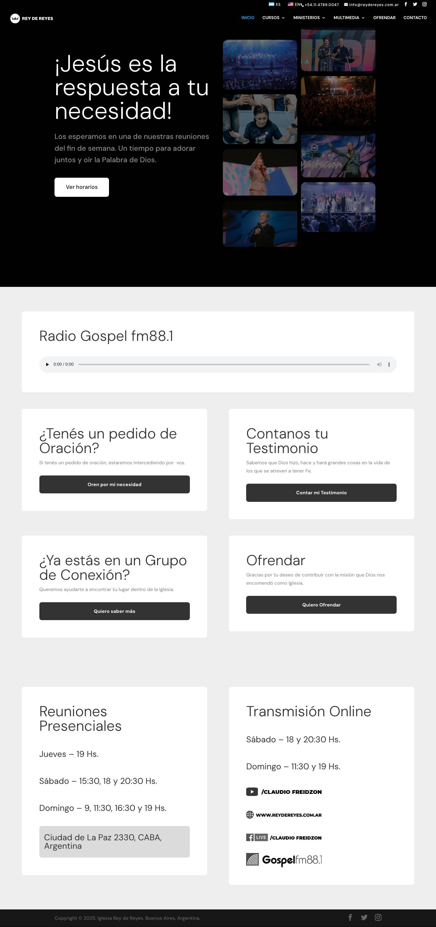 Iglesia Rey de Reyes, Belgrano, Buenos Aires, Argentina - Iglesia Rey de Reyes - Sitio Web Oficial - Full Screenshot