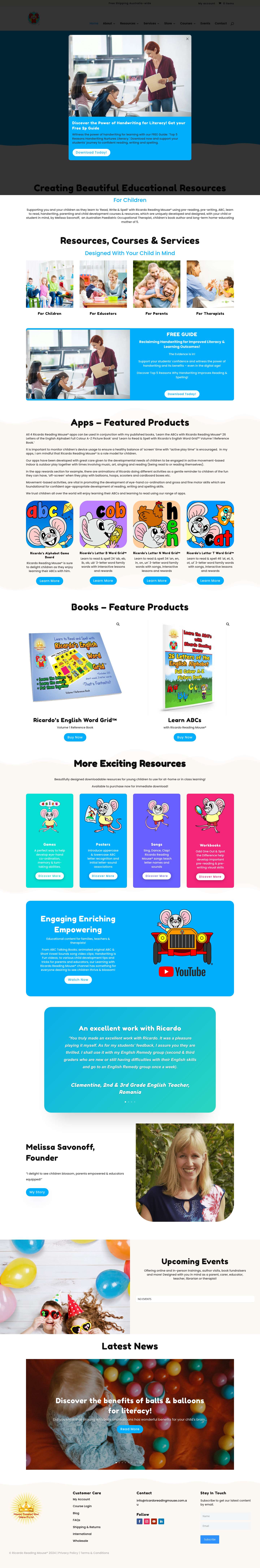 Learn to Read, Write & Spell | ABC | Ricardo Reading Mouse - Full Screenshot