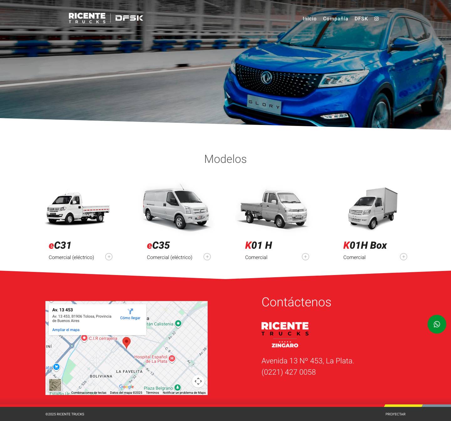 RICENTE TRUCKS | DFSK Camiones - Full Screenshot