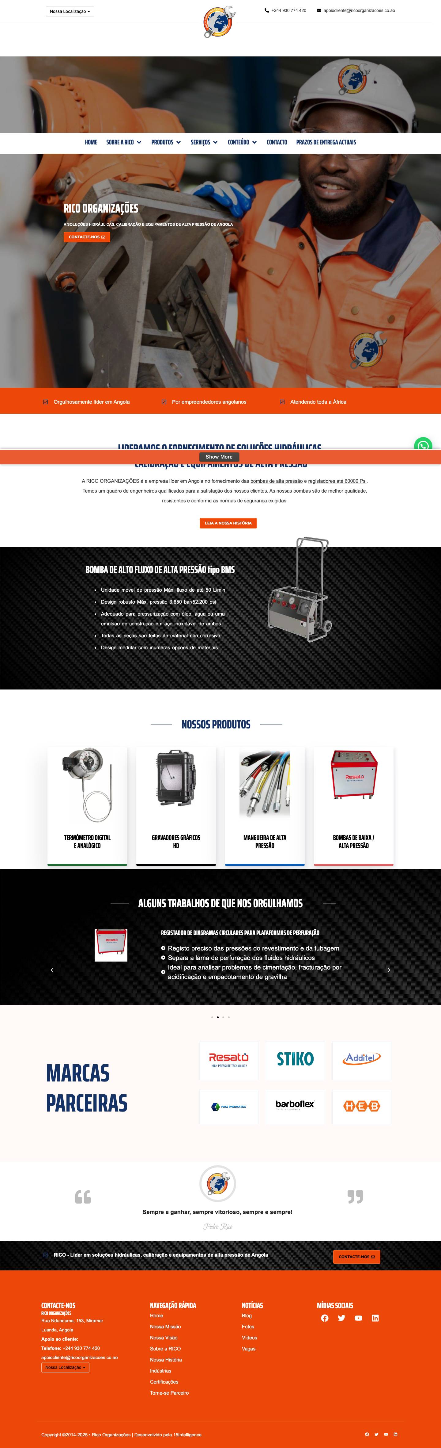 Home - Rico OrganizaçõesDropdown Select Box NavigationDropdown Select Box Navigation - Full Screenshot