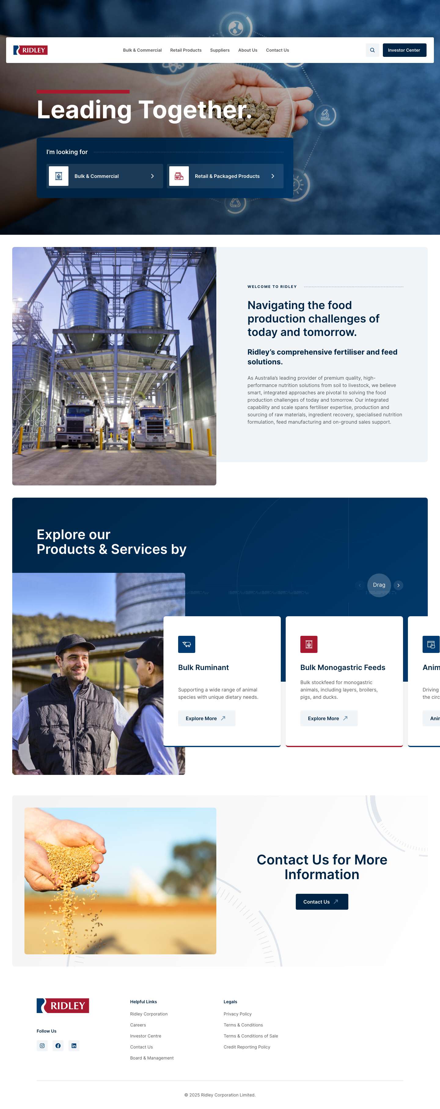 Leading Animal Nutrition in Australia - Full Screenshot